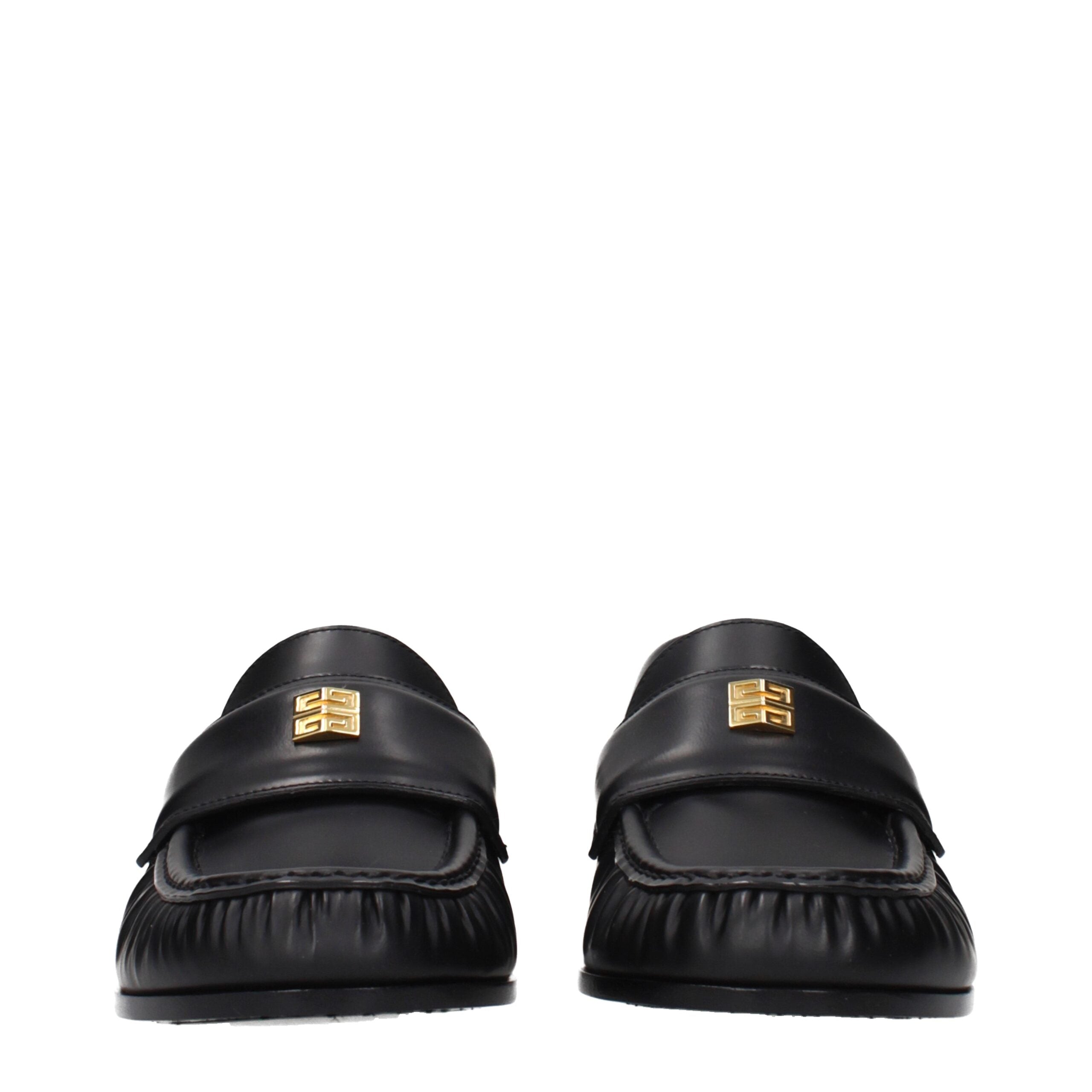 Givenchy Black Leather Slip-On Women's Loafers