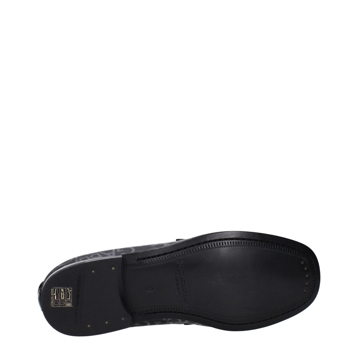 Dolce & Gabbana Black Fabric Slip-On Men's Loafers