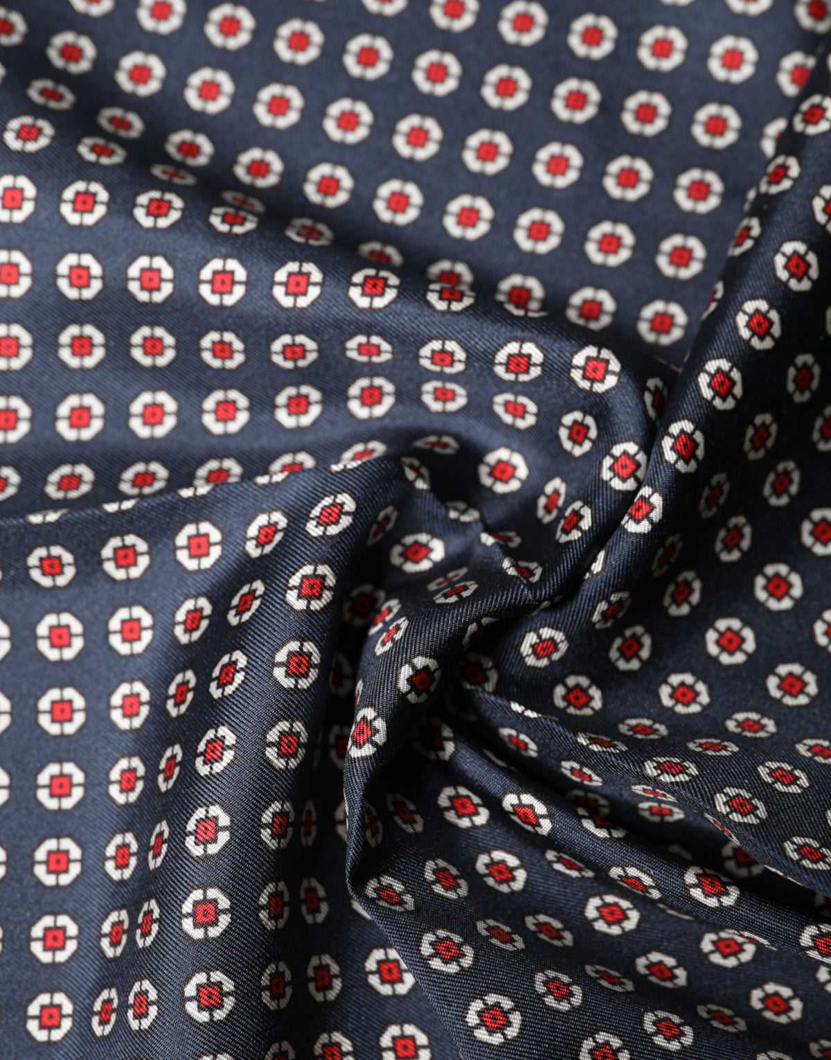 Dolce & Gabbana Blue Patterned Silk Square Handkerchief Men's Scarf