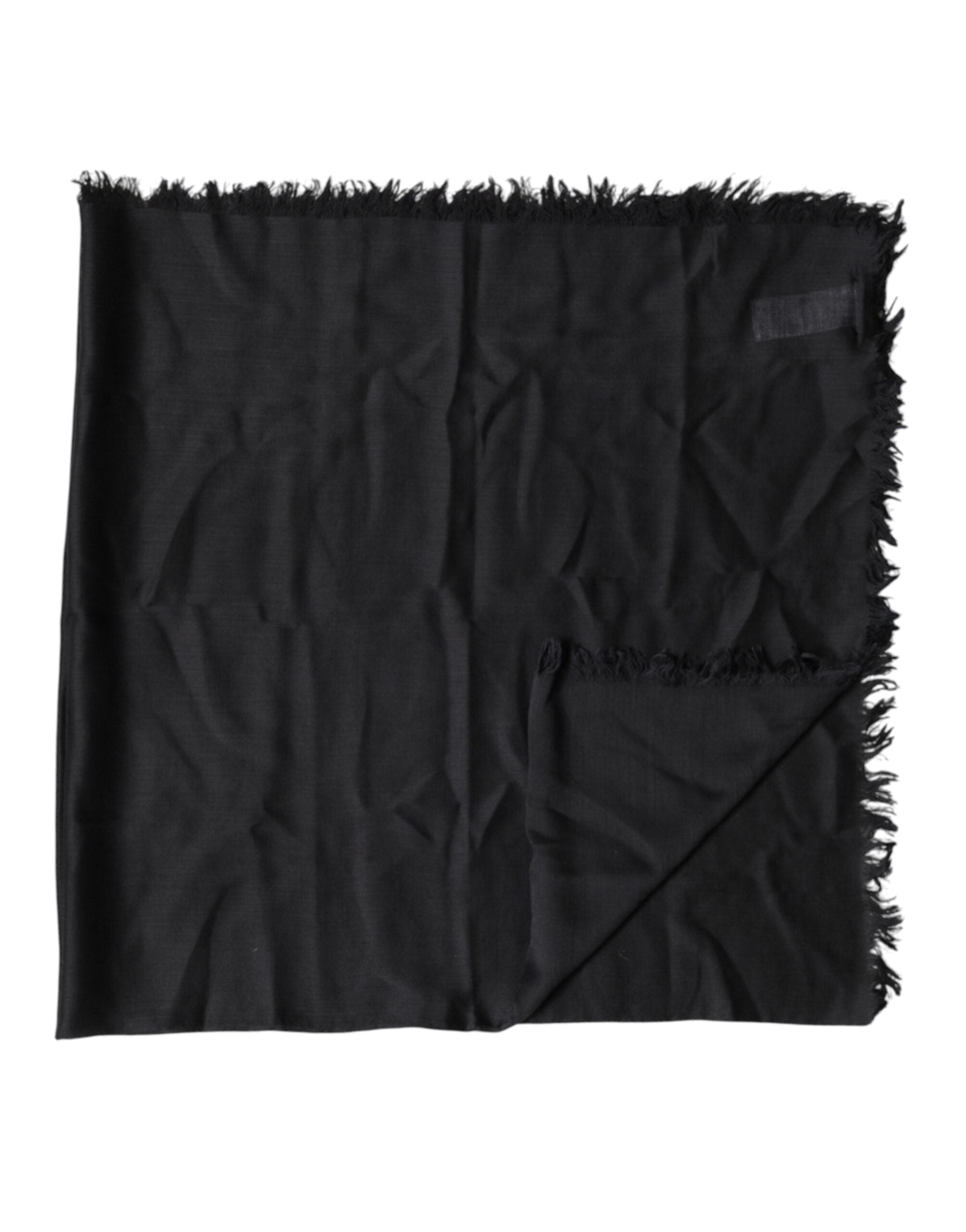 Dolce & Gabbana Black Lace Stole Neck Wrap Shawl Men's Scarf