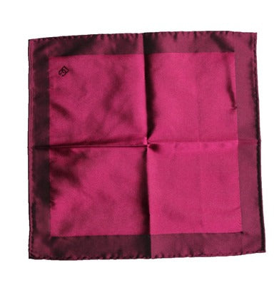 Dolce & Gabbana Maroon Silk Lace Stole Square Foulard Men's Scarf