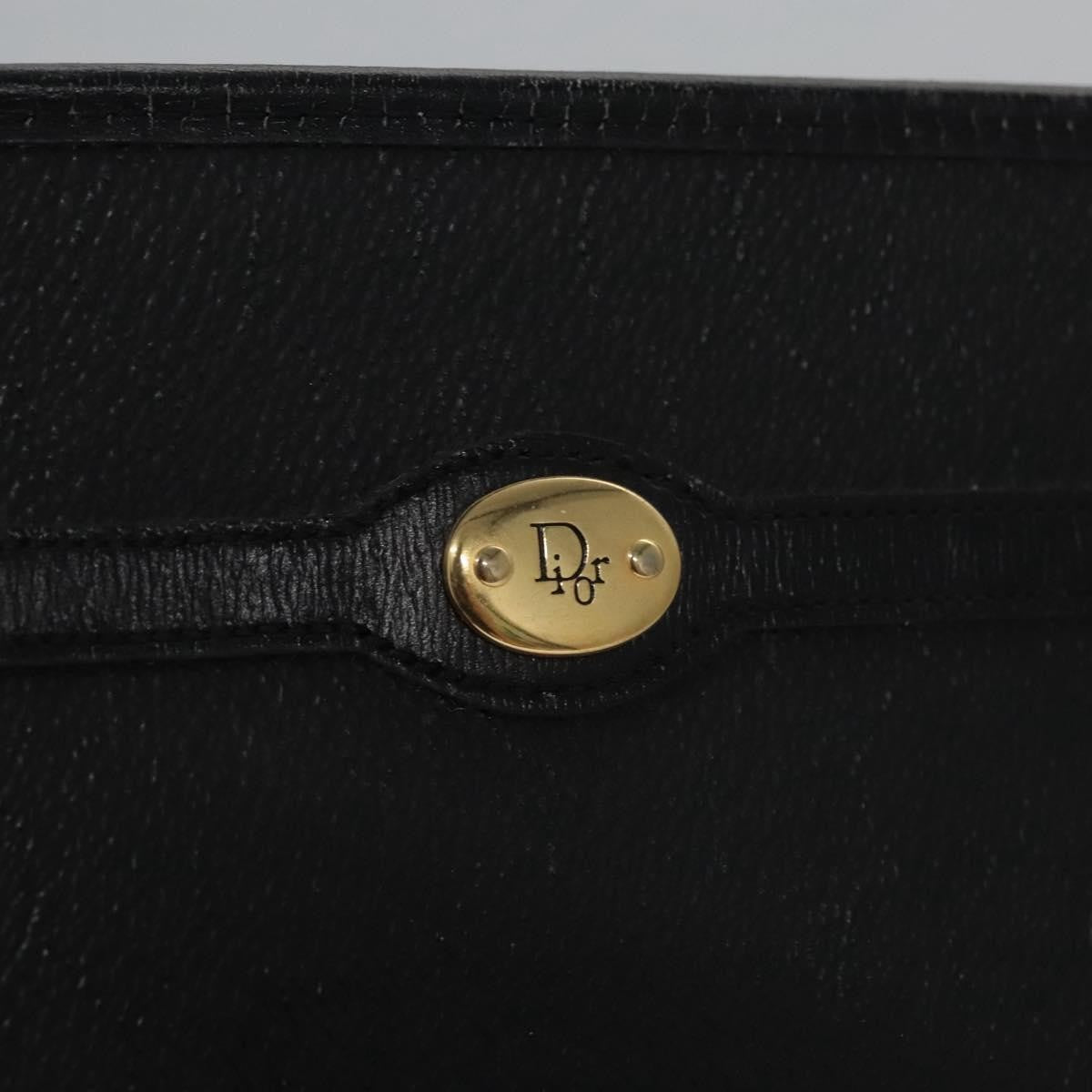 Christian Dior Vintage Honeycomb Zip Coated Canvas Black Canvas Clutche & Pouche Bag (Pre-Owned)