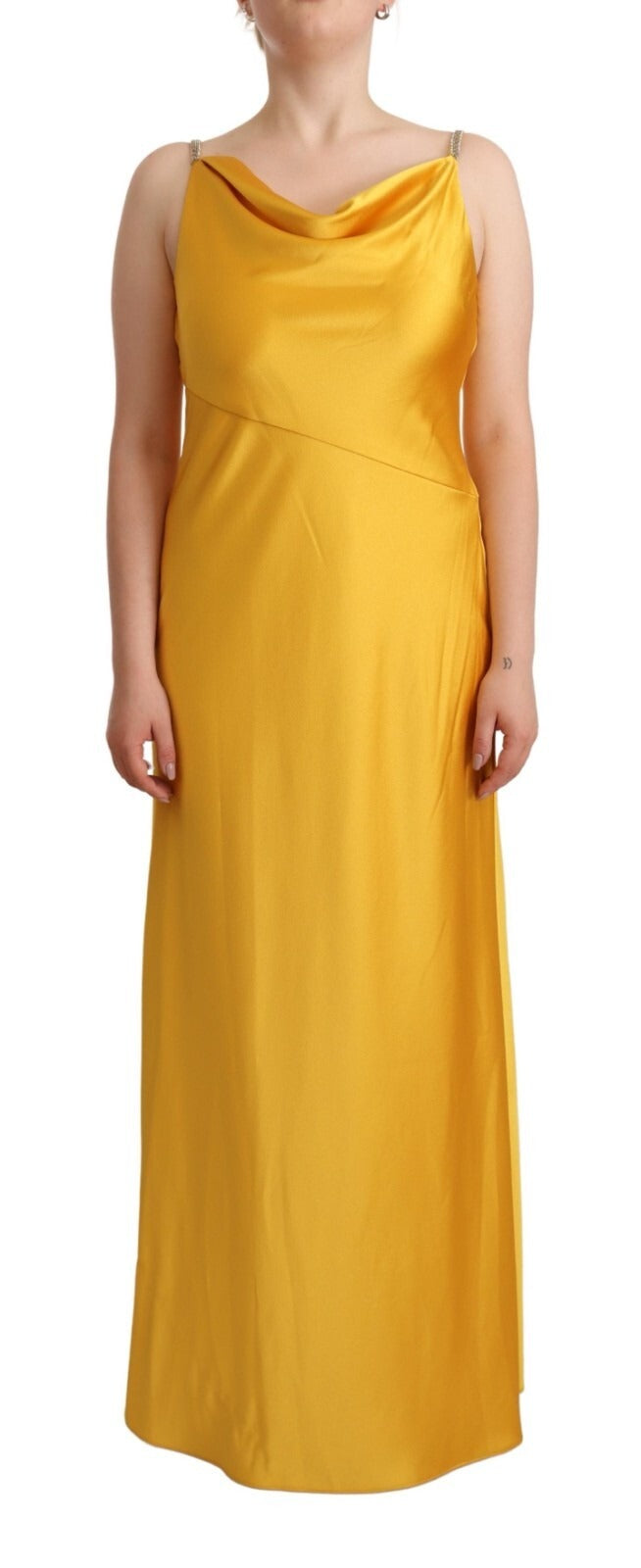 Ralph Lauren Yellow Sheath Sleeveless Long Gown Women Women's Dress (Pre-Owned)