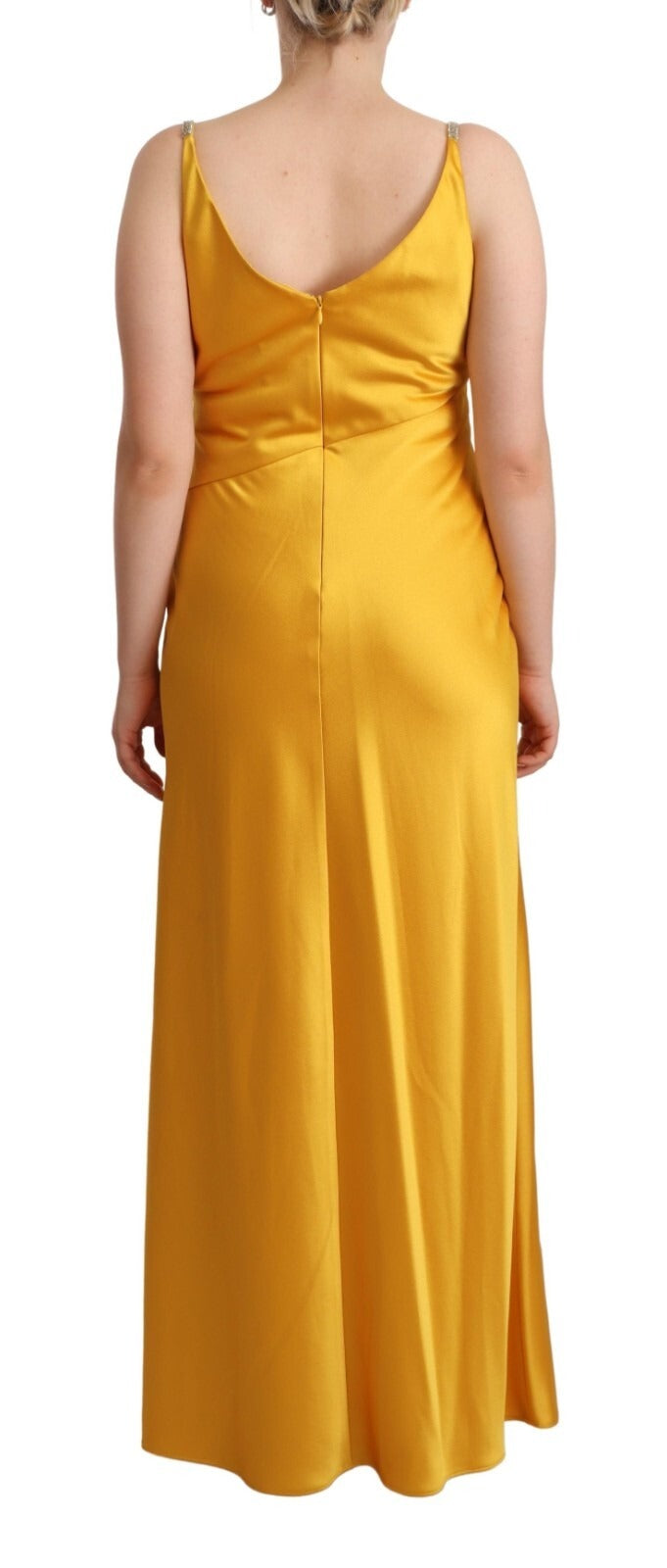 Ralph Lauren Yellow Sheath Sleeveless Long Gown Women Women's Dress (Pre-Owned)