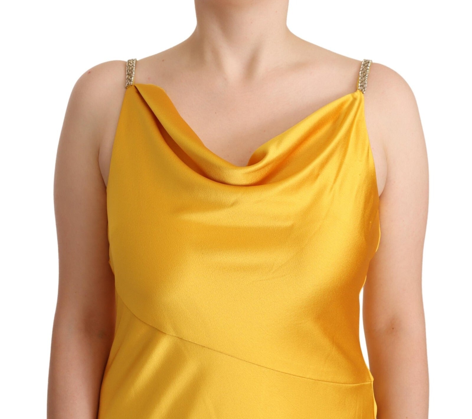 Ralph Lauren Yellow Sheath Sleeveless Long Gown Women Women's Dress (Pre-Owned)