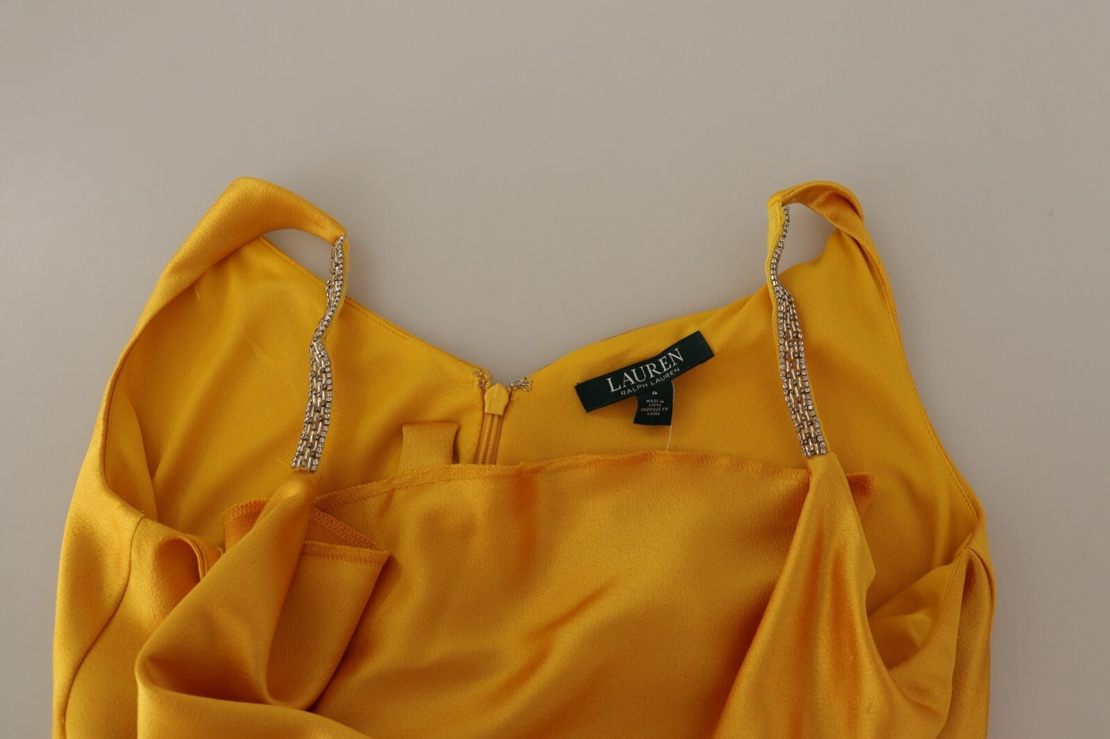 Ralph Lauren Yellow Sheath Sleeveless Long Gown Women Women's Dress (Pre-Owned)