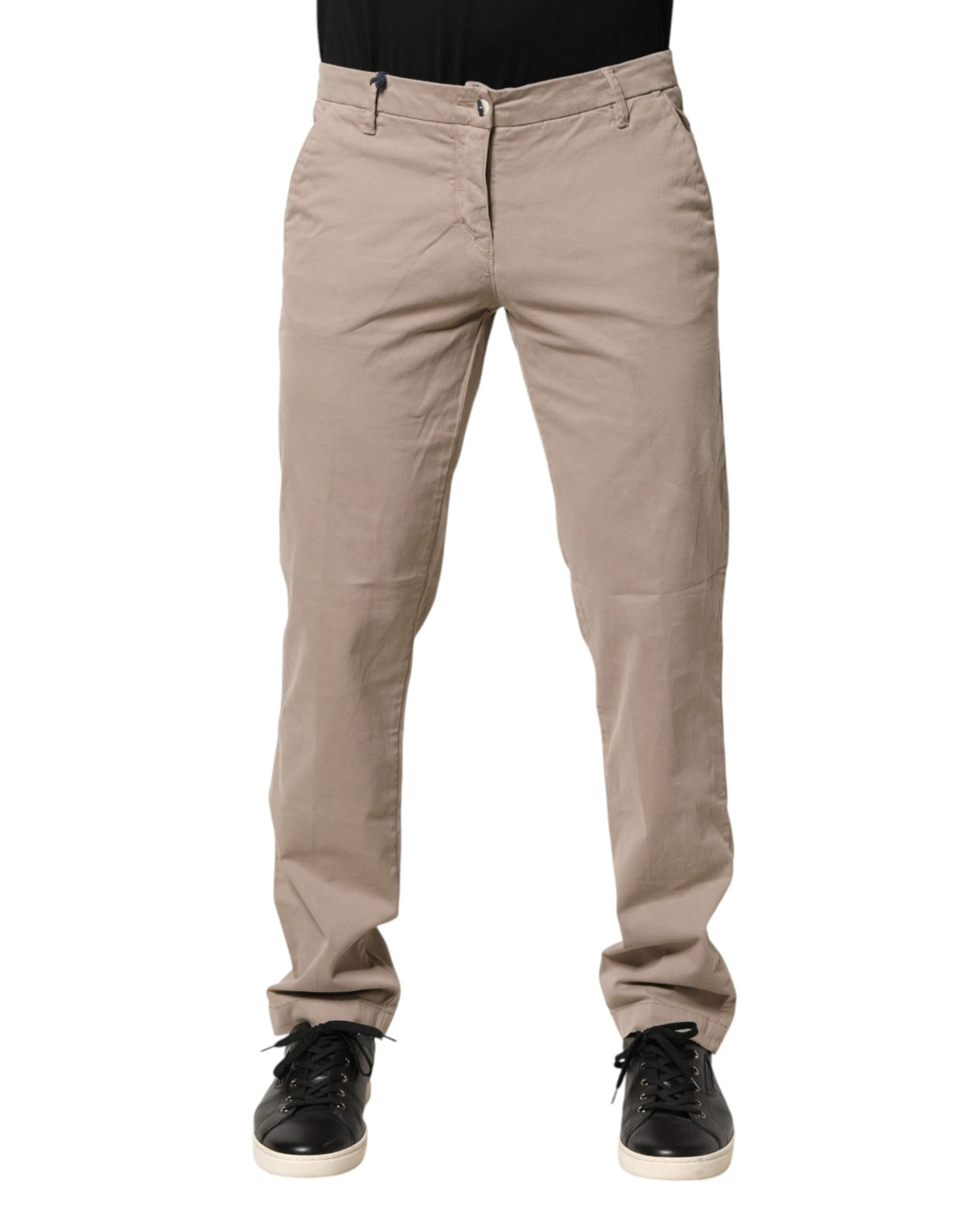 U.S. POLO ASSN. Beige Cotton Stretch Straight Mid Waist Trouser Men's Pants (Pre-Owned)
