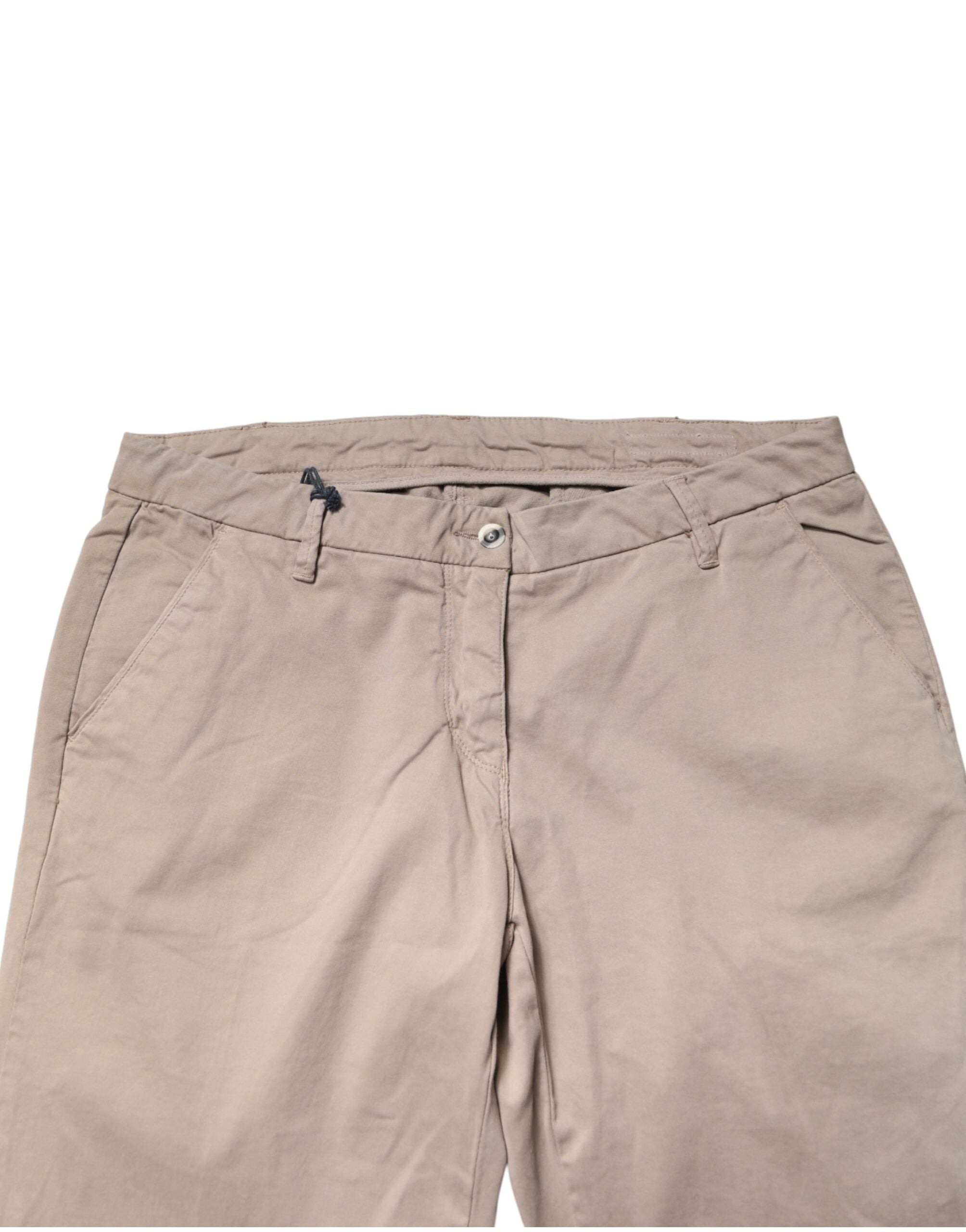 U.S. POLO ASSN. Beige Cotton Stretch Straight Mid Waist Trouser Men's Pants (Pre-Owned)