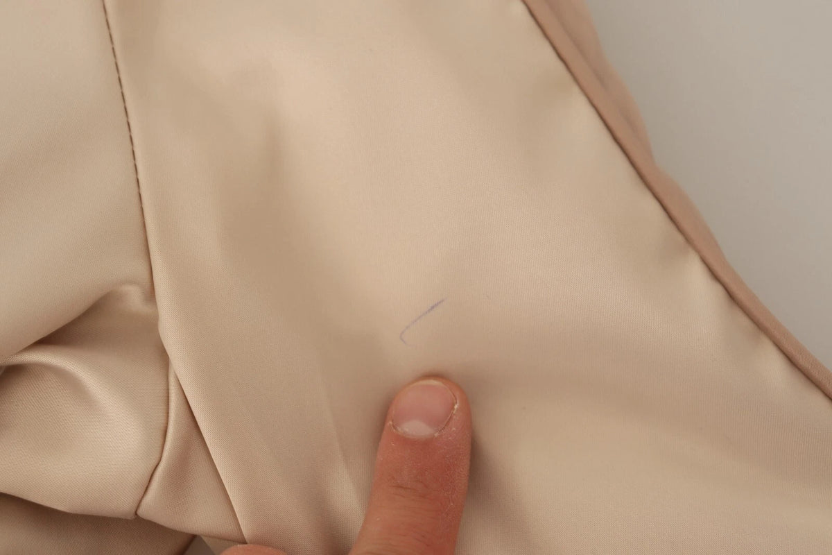 Twinset Bomber Full Zip Beige Long Sleeves Polyester Women's Jacket (Pre-Owned)