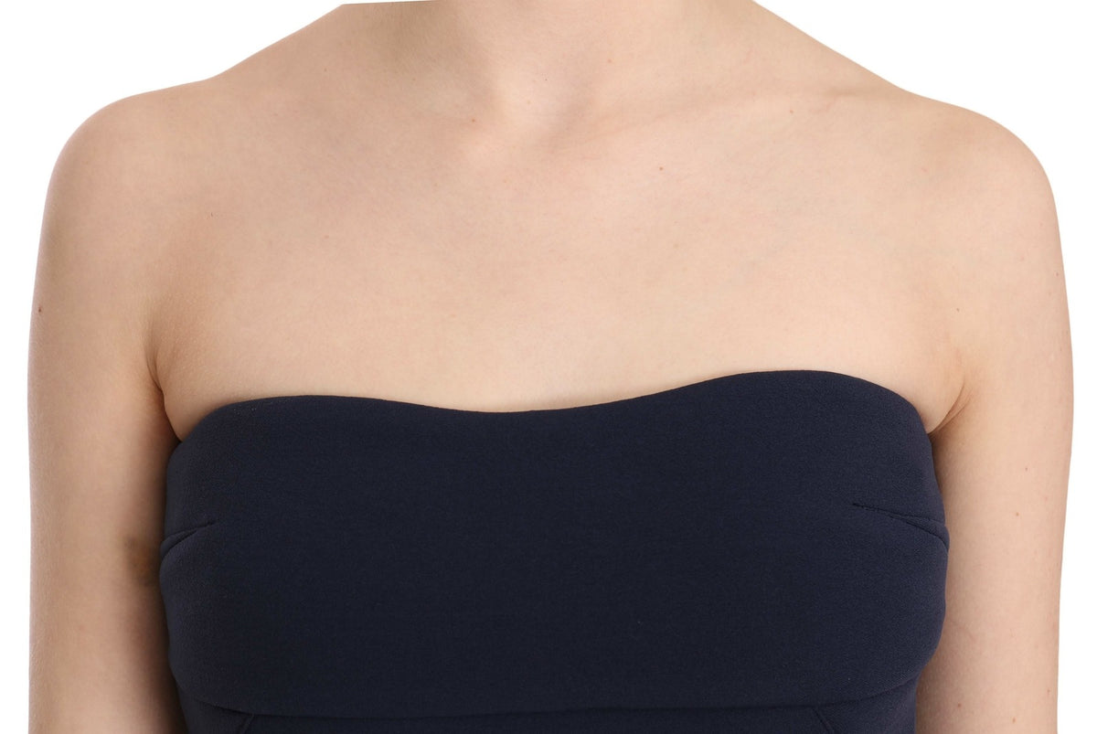 Costume National Strapless Zipper Back Tube Top Women's Blouse