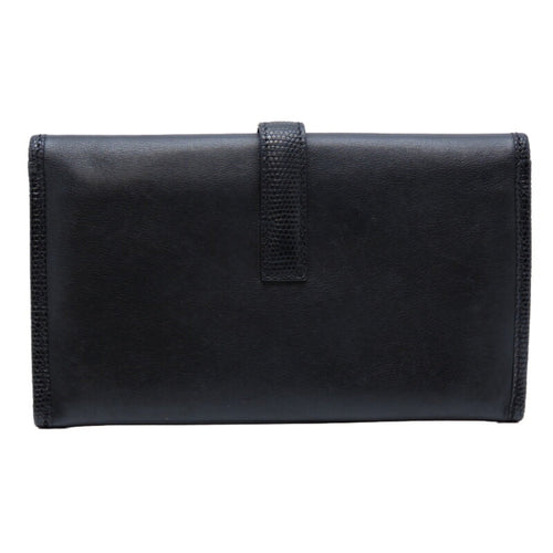 Hermès -- Black Leather Wallet  (Pre-Owned)