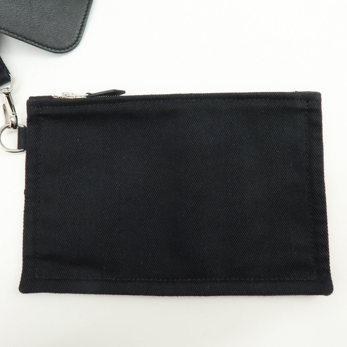Hermes Valparaiso Toile And Leather Black Canvas Handbag (Pre-Owned)