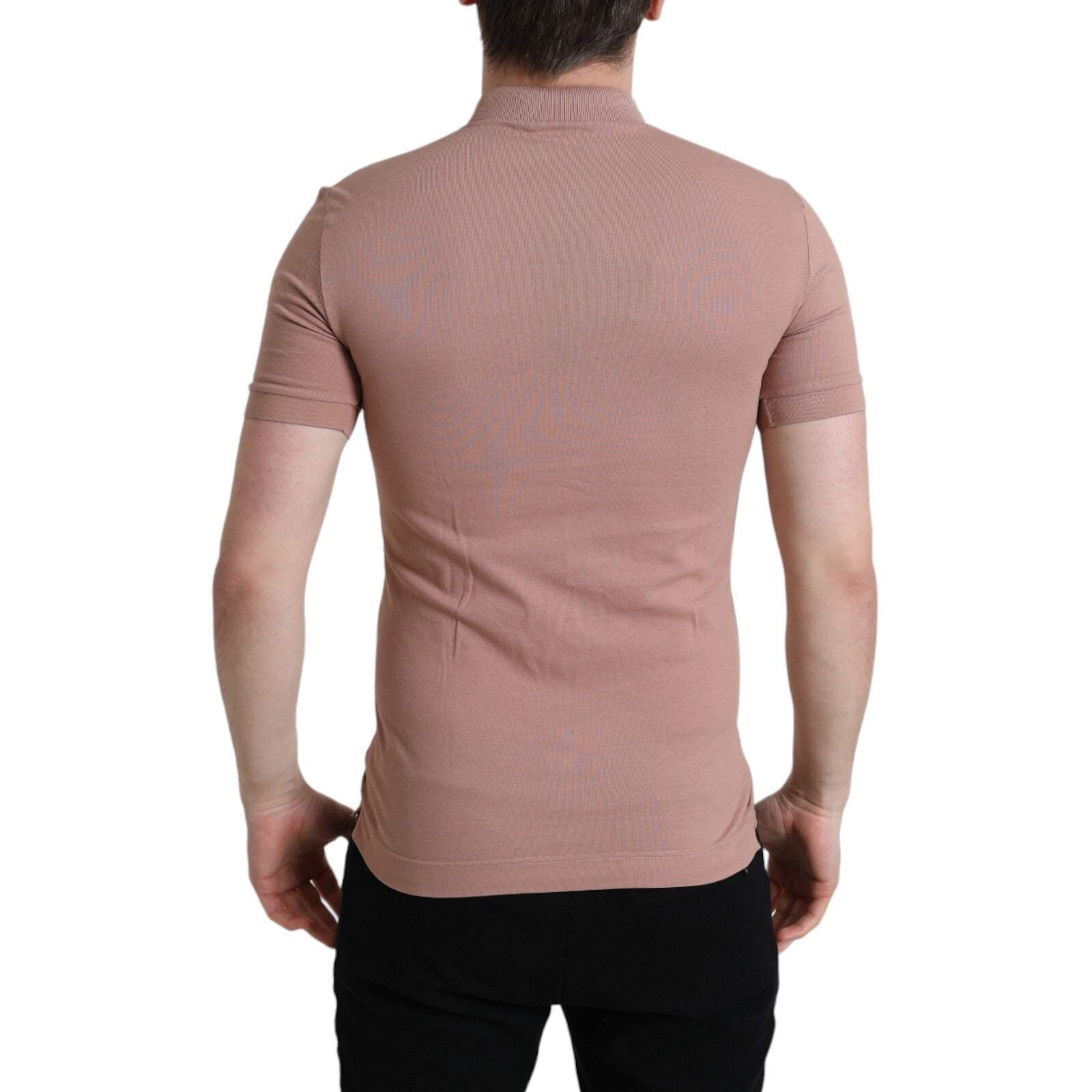 Dolce & Gabbana Pink Collared Short Sleeve Crown Men Polo Men's T-shirt (Pre-Owned)