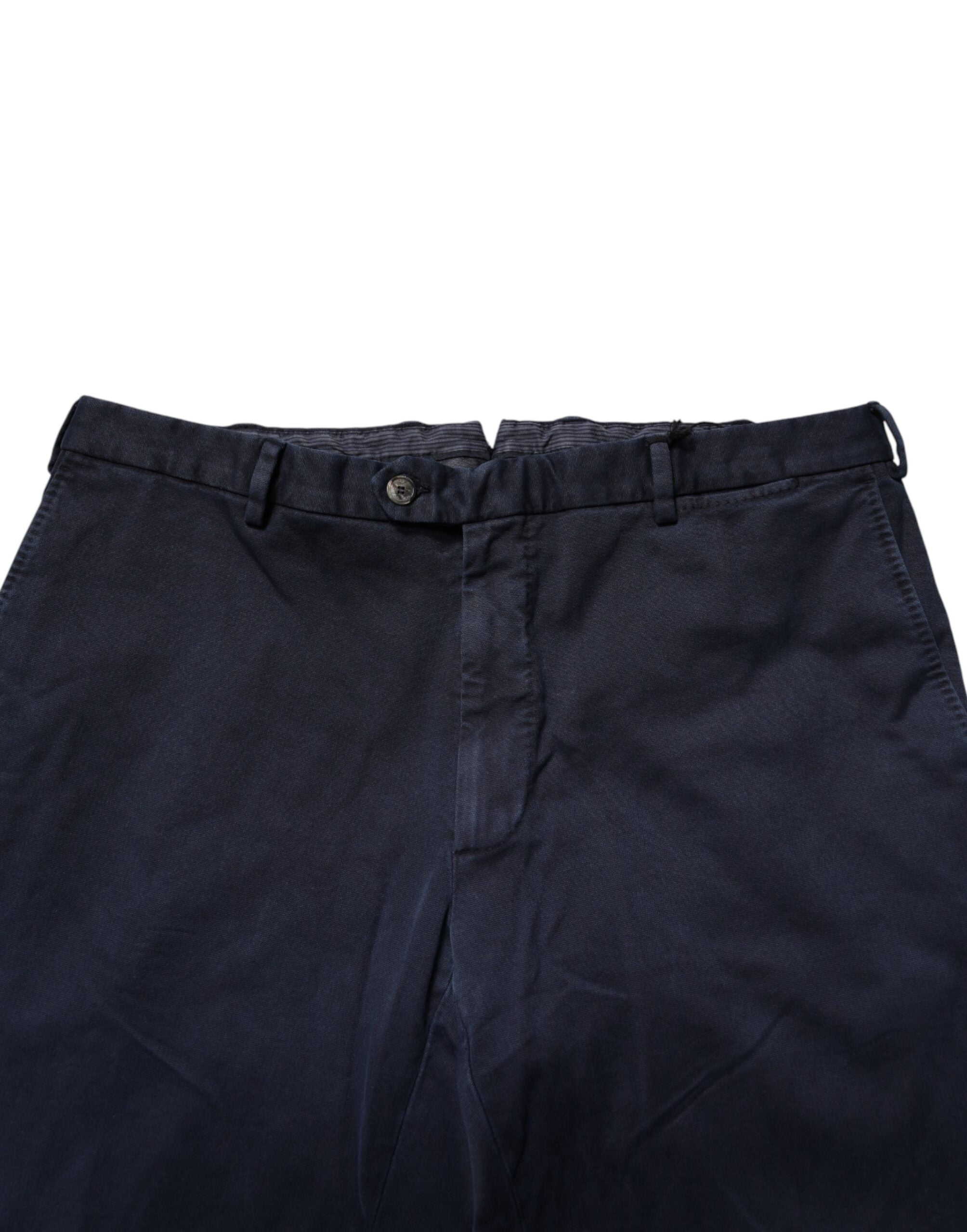 Santaniello Dark Blue Mid Waist Skinny Chino Trouser Men's Pants
