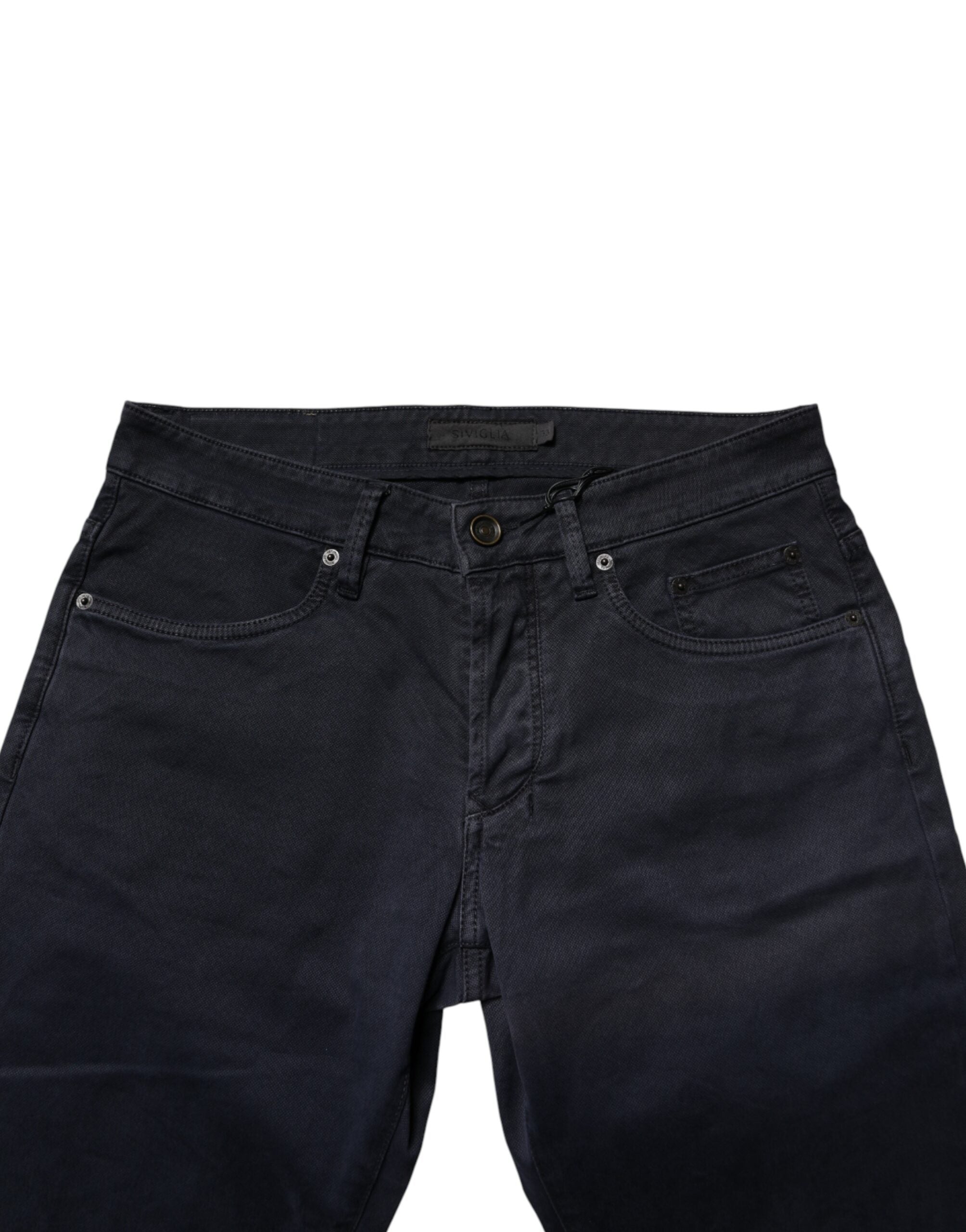 Siviglia Black Mid Waist Cotton Skinny Denim Men Trouser Men's Jeans