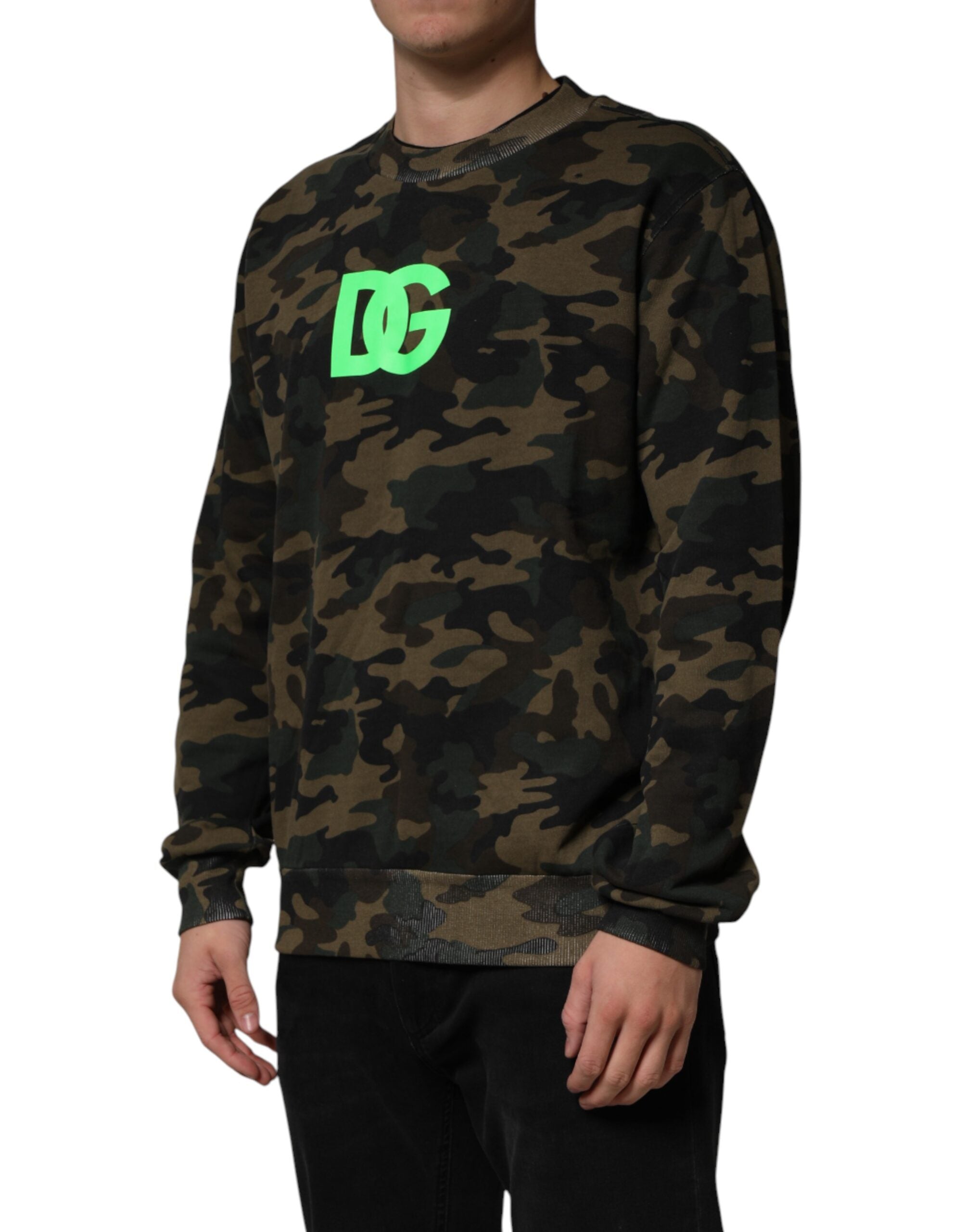 Dolce & Gabbana Multicolor Camouflage Men Sweatshirt Men's Sweater