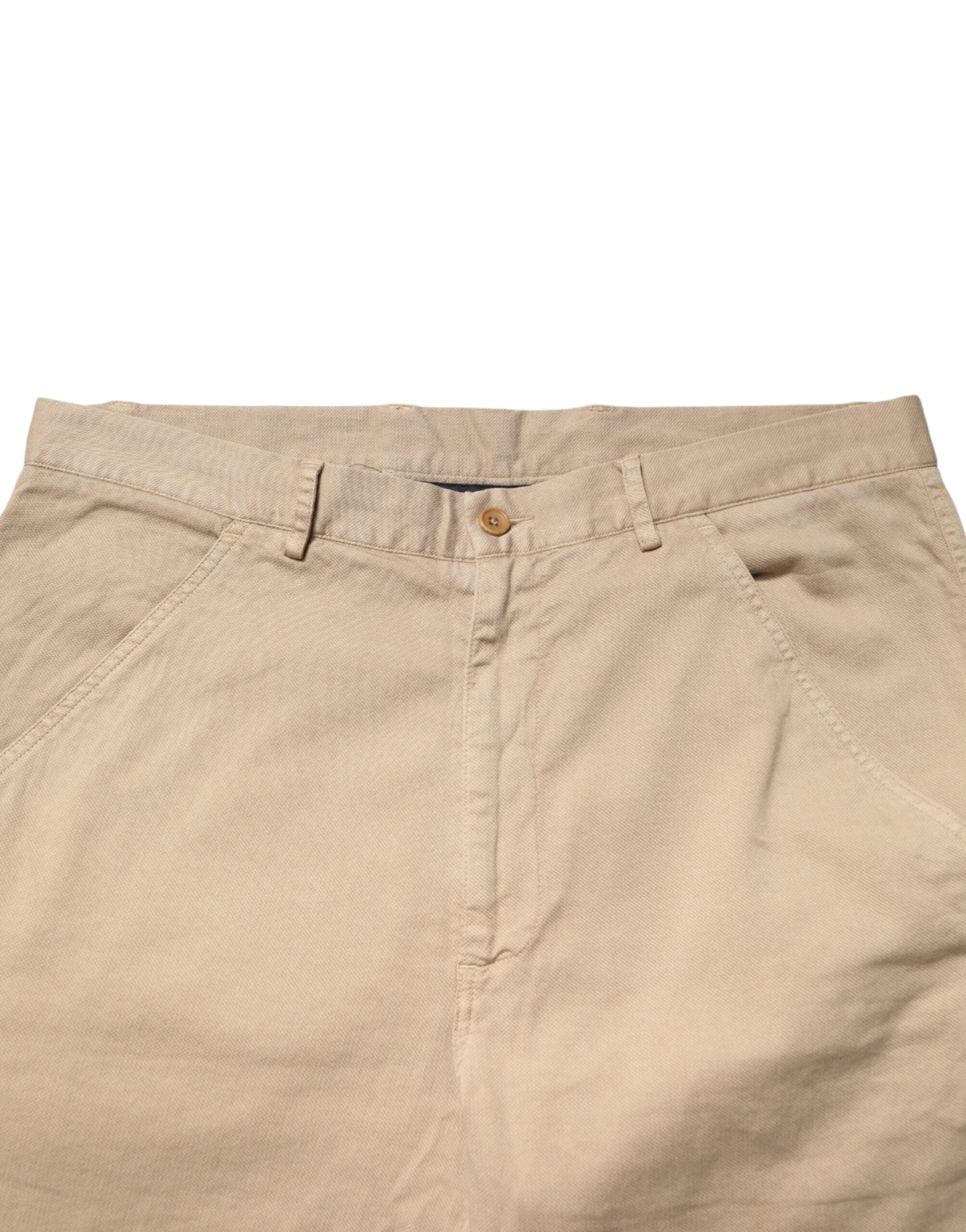 Daniele Alessandrini Beige Cotton Skinny Chino Trouser Men's Pants (Pre-Owned)