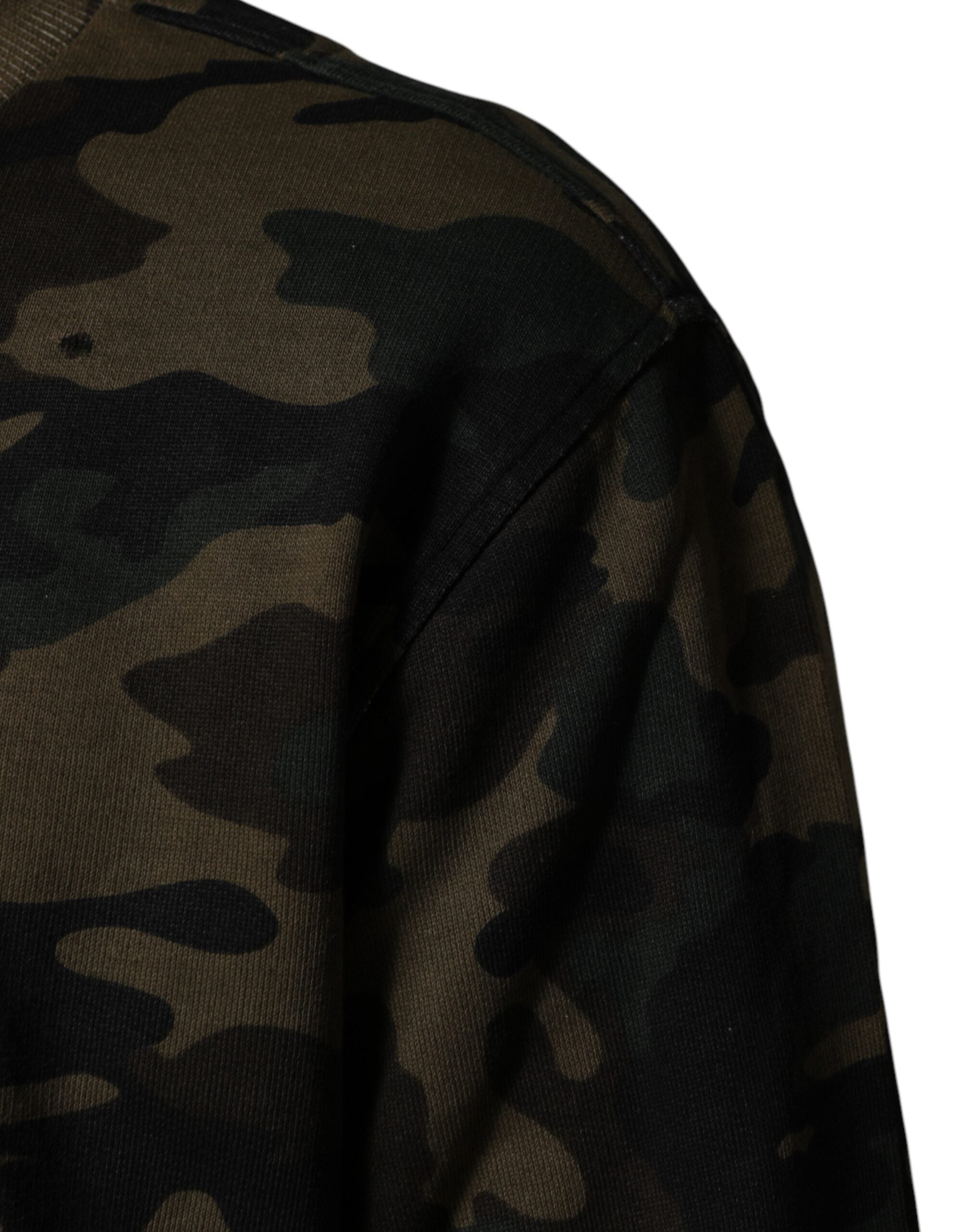 Dolce & Gabbana Multicolor Camouflage Men Sweatshirt Men's Sweater