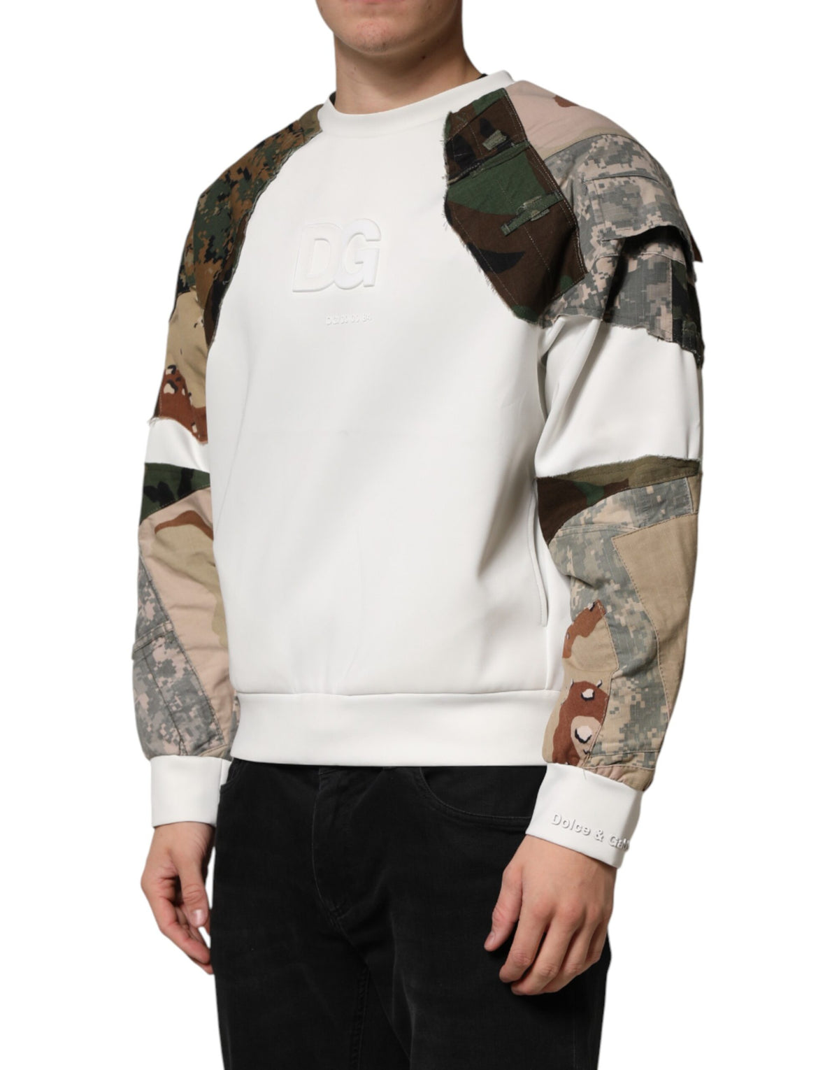 Dolce & Gabbana Multicolor Camouflage Sweatshirt Men's Sweater (Pre-Owned)