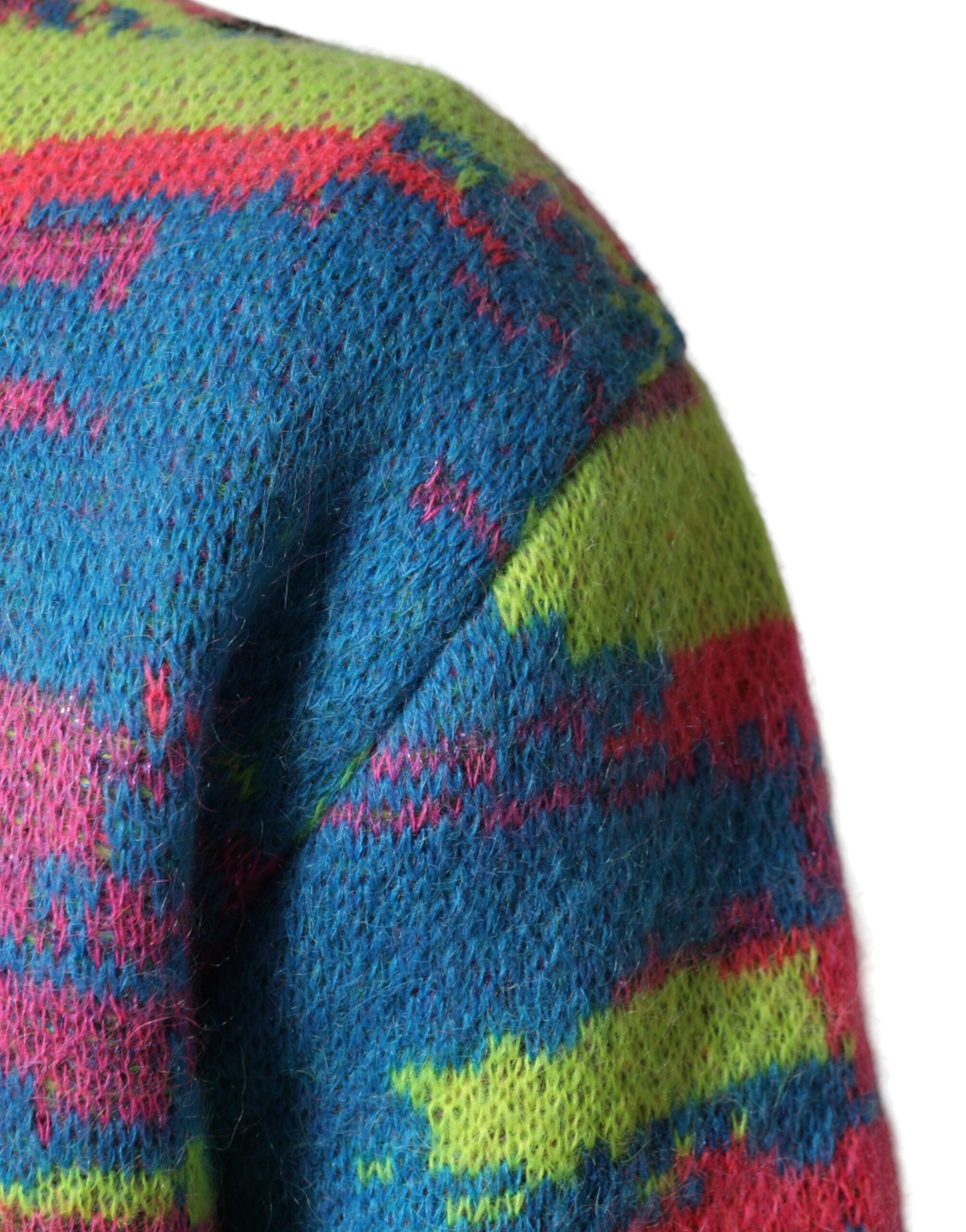 Dolce & Gabbana Multicolor Men Crew Neck Pullover Men's Sweater