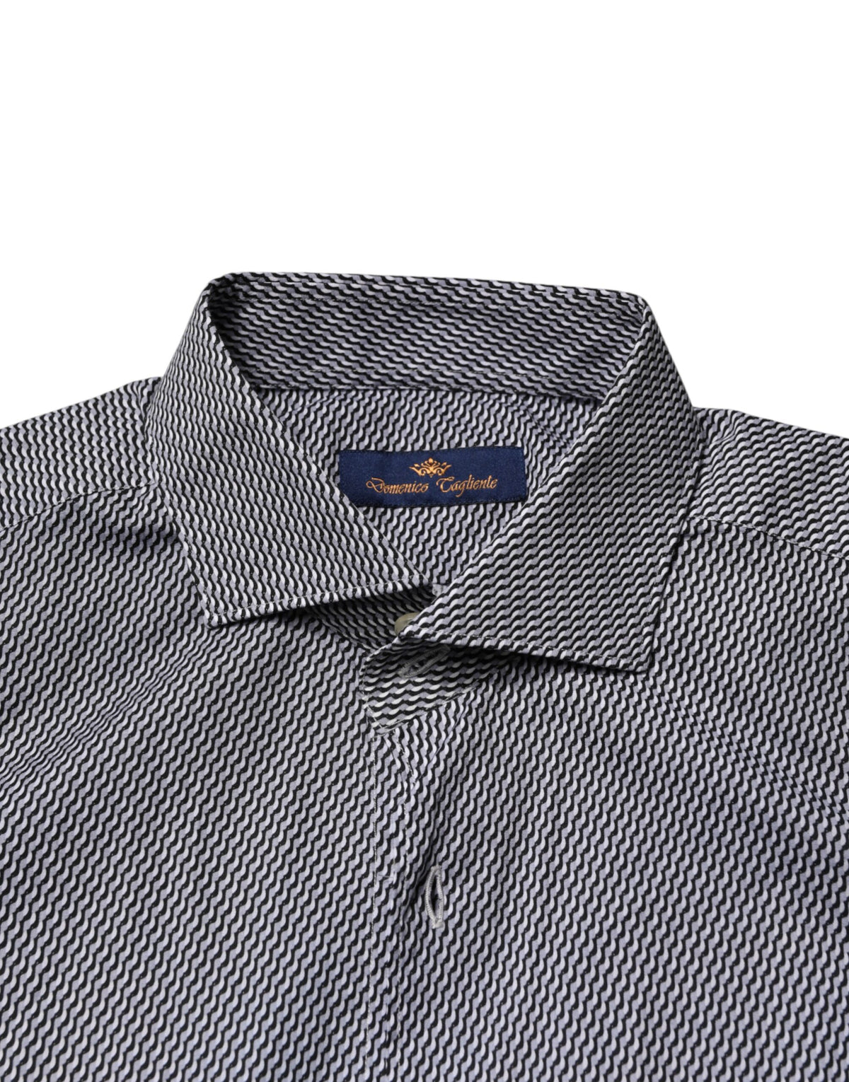 Domenico Tagliente Gray Patterned Long Sleeves Dress Men's Shirt