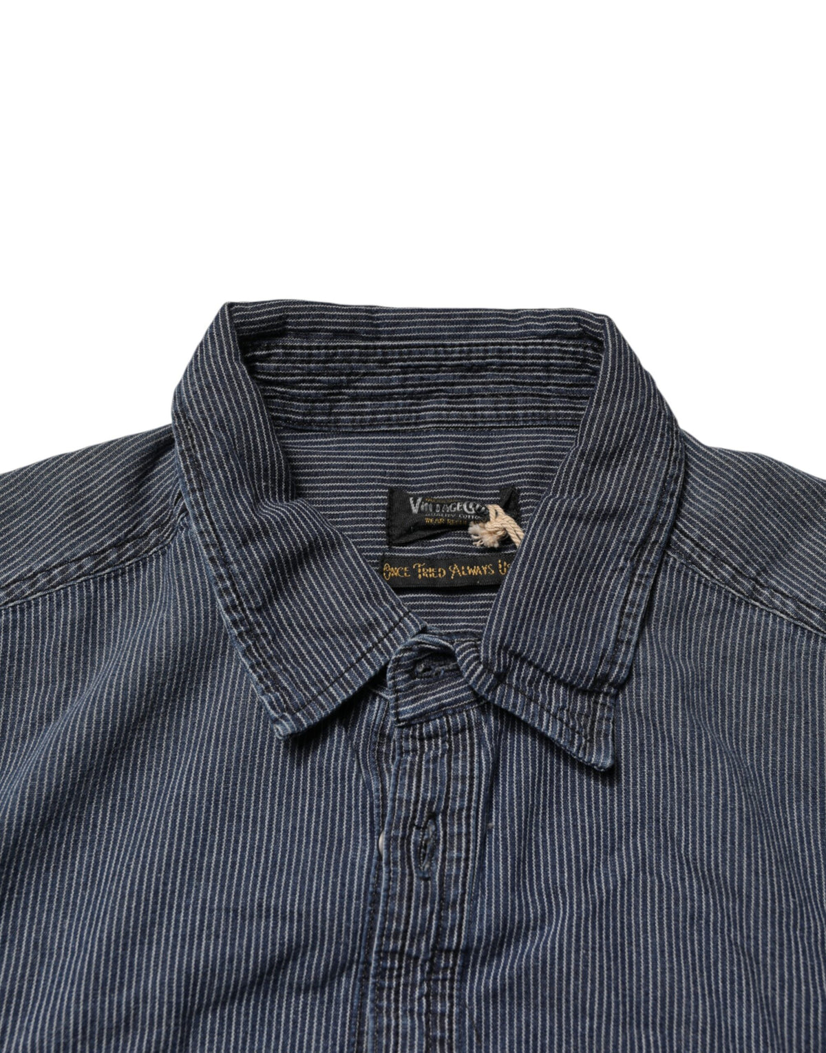 Jack & Jones Blue White Button Down Long Sleeves Men Denim Men's Shirt