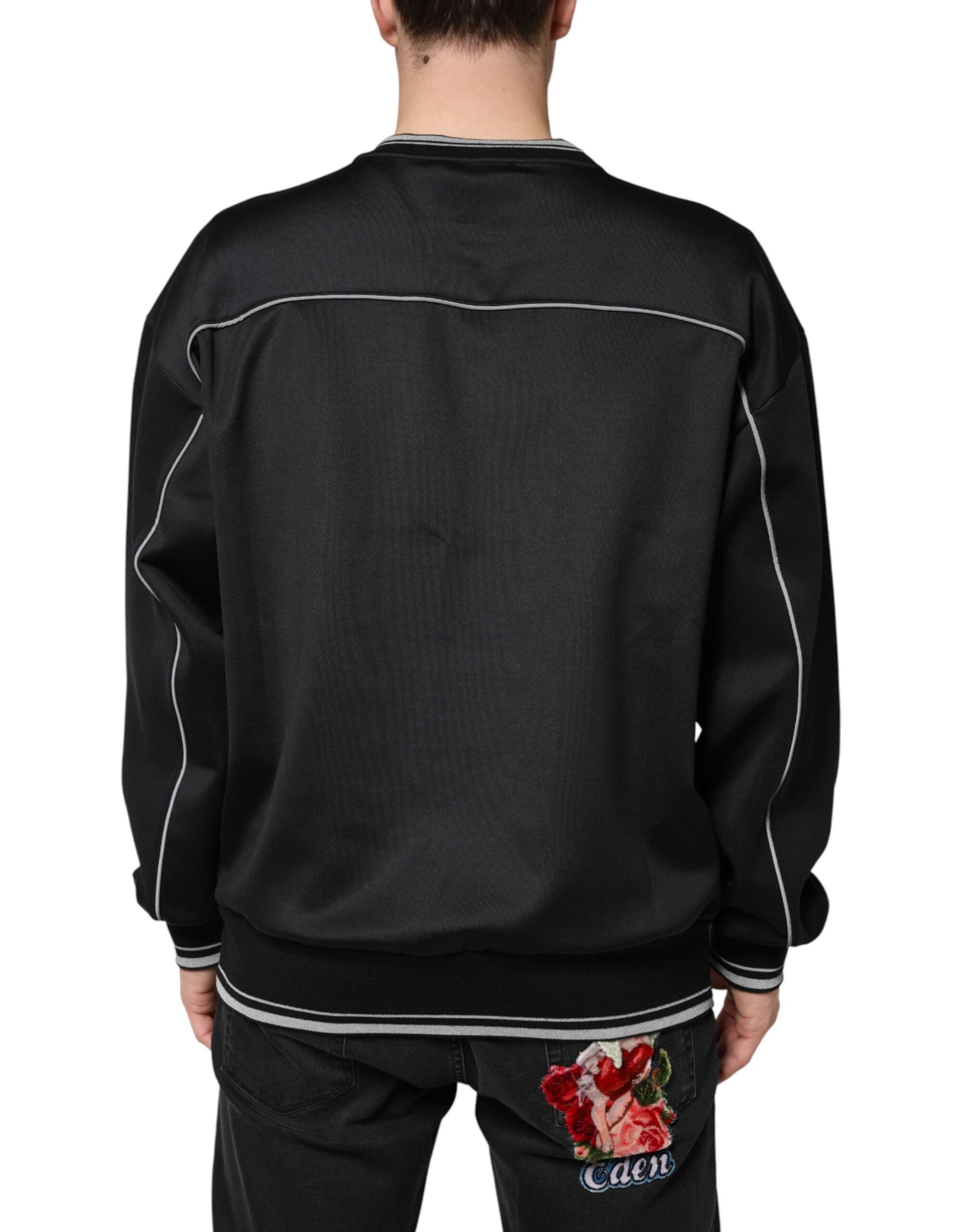 Dolce & Gabbana Black DG Logo Crew Neck Sweatshirt Men's Sweater