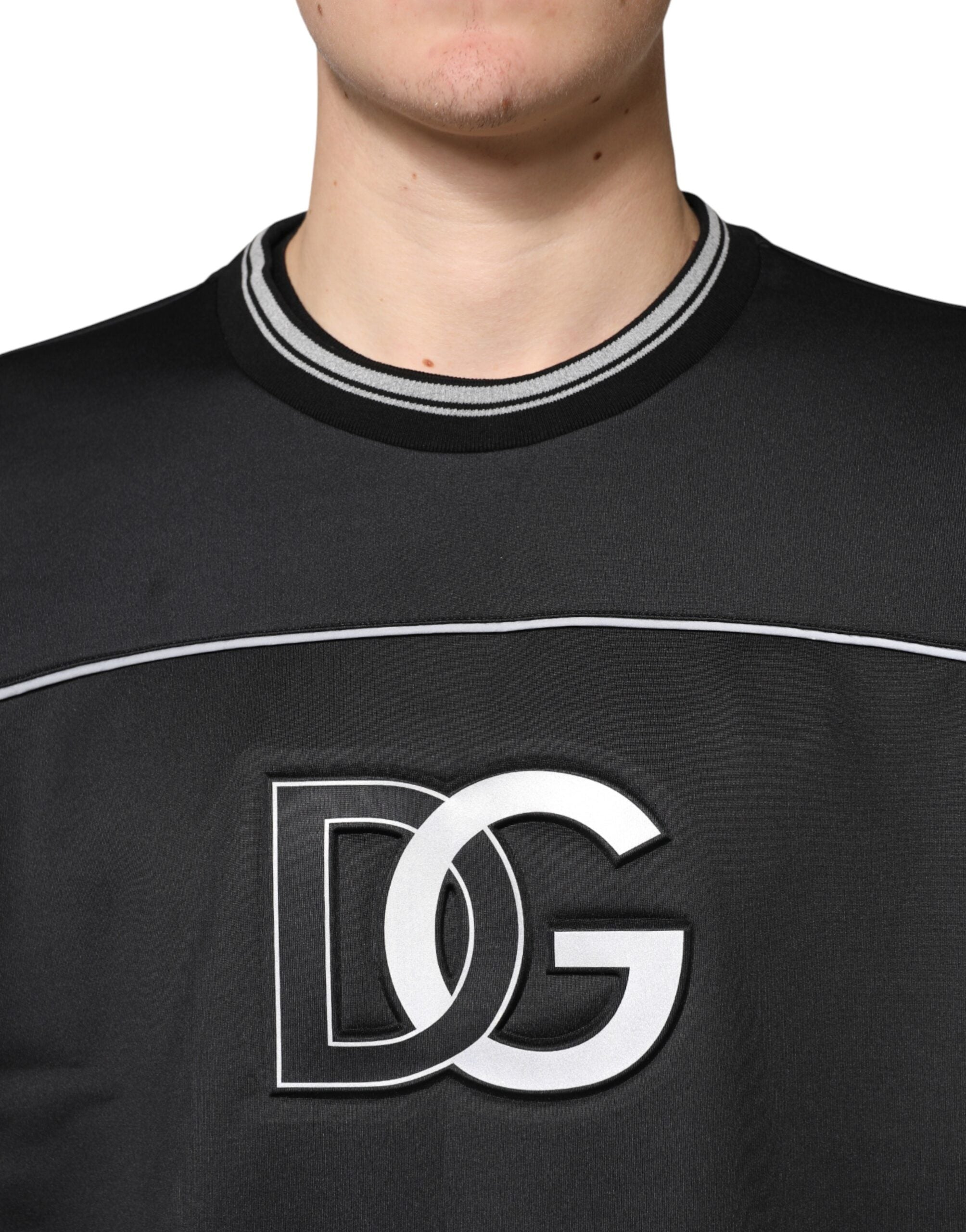 Dolce & Gabbana Black DG Logo Crew Neck Sweatshirt Men's Sweater