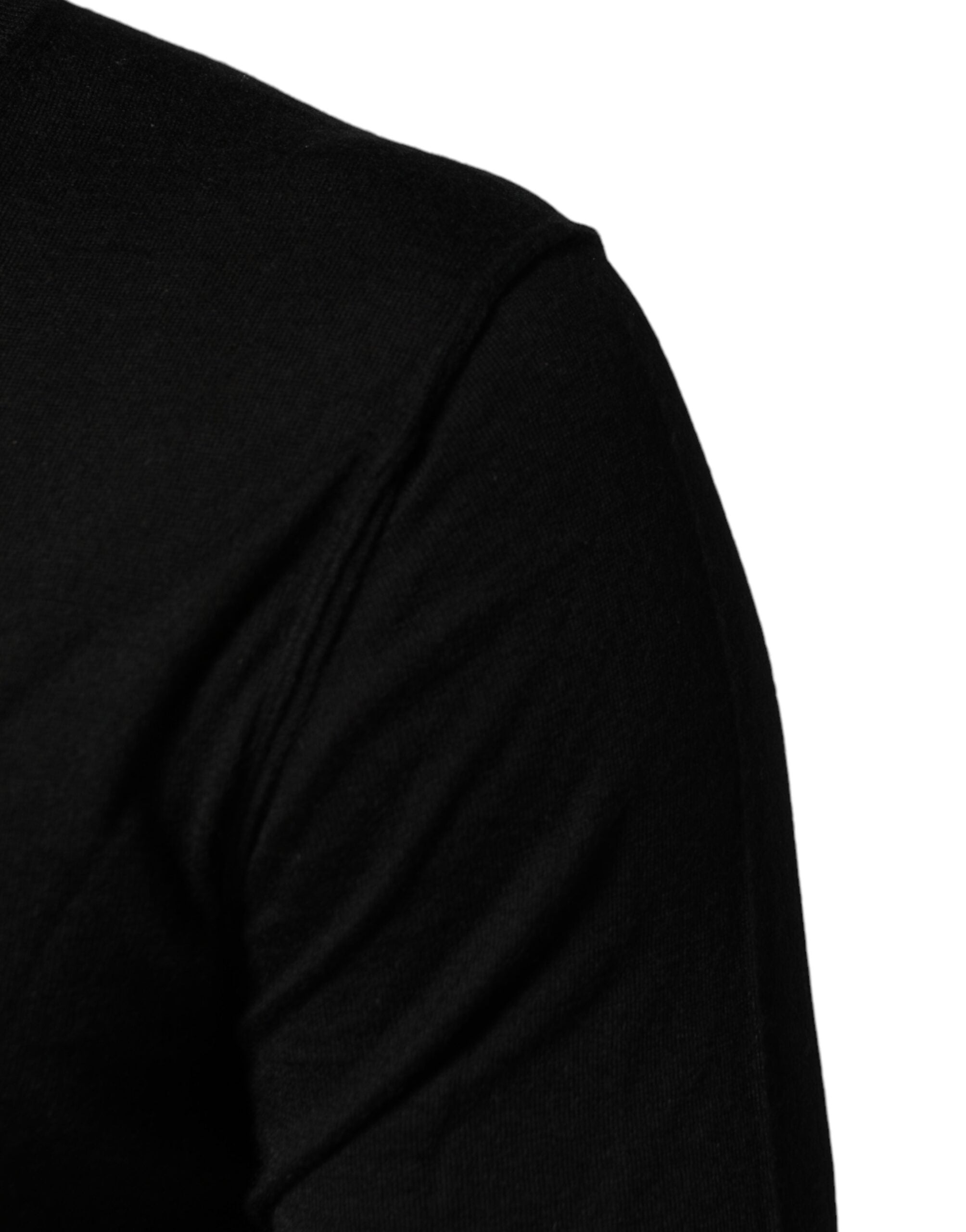 Dolce & Gabbana Black Cashmere V-Neck Men Pullover Men's Sweater (Pre-Owned)