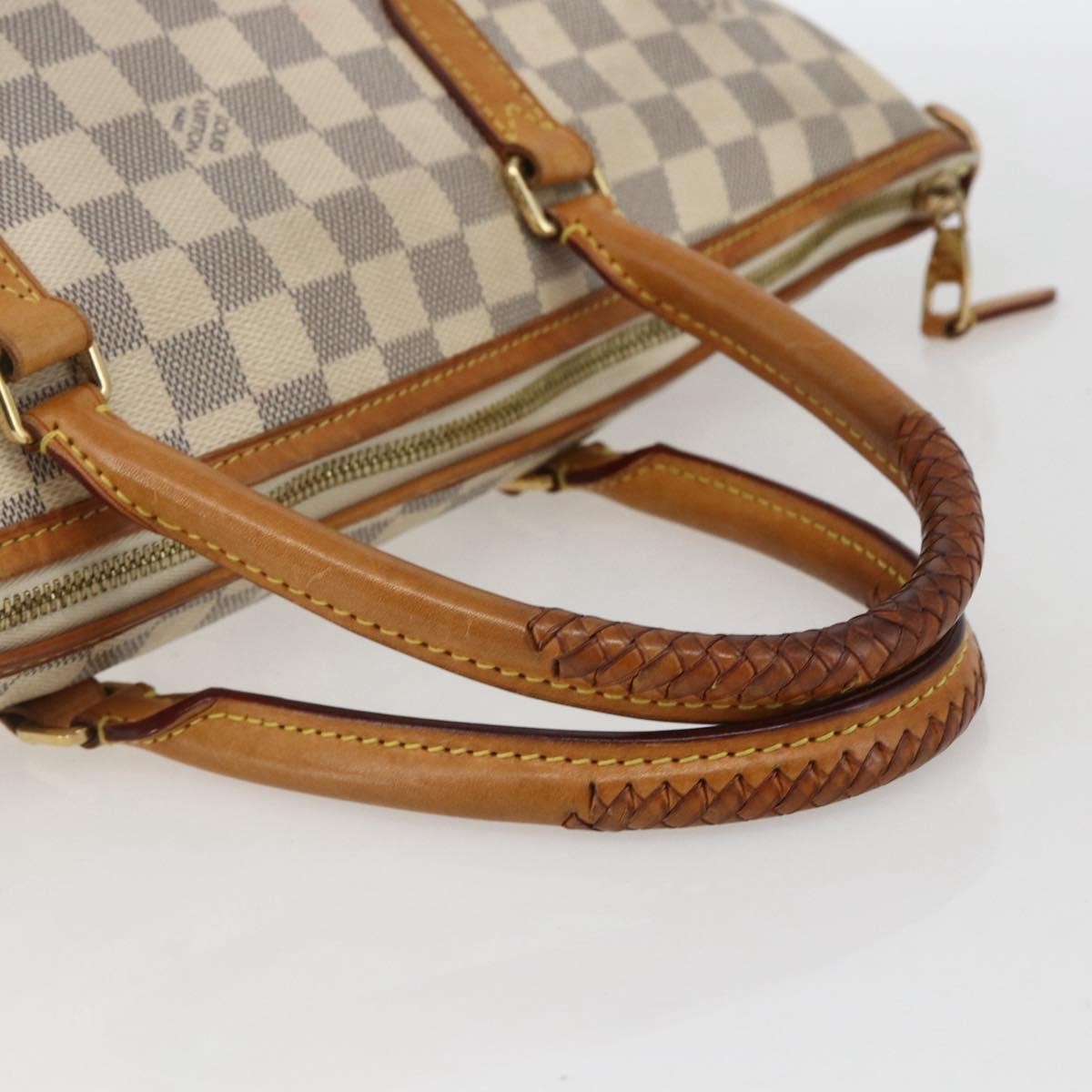 Louis Vuitton Riviera Damier White Canvas Handbag (Pre-Owned)