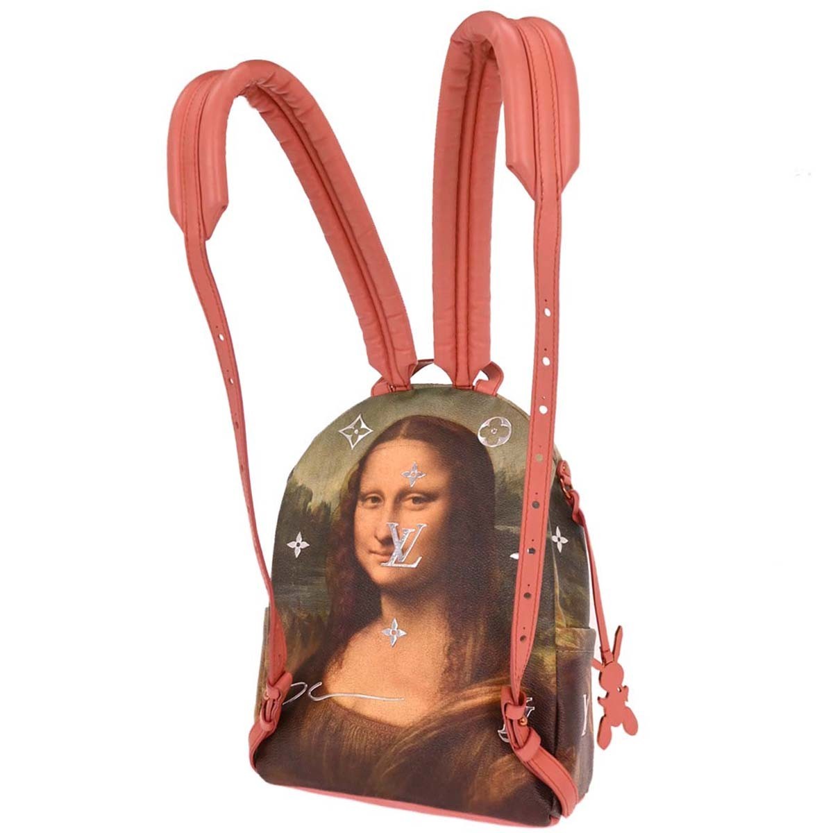Louis Vuitton Palm Springs Limited Edition Jeff Koons Da Vinci Print Canvas Multicolour Canvas Backpack Bag (Pre-Owned)