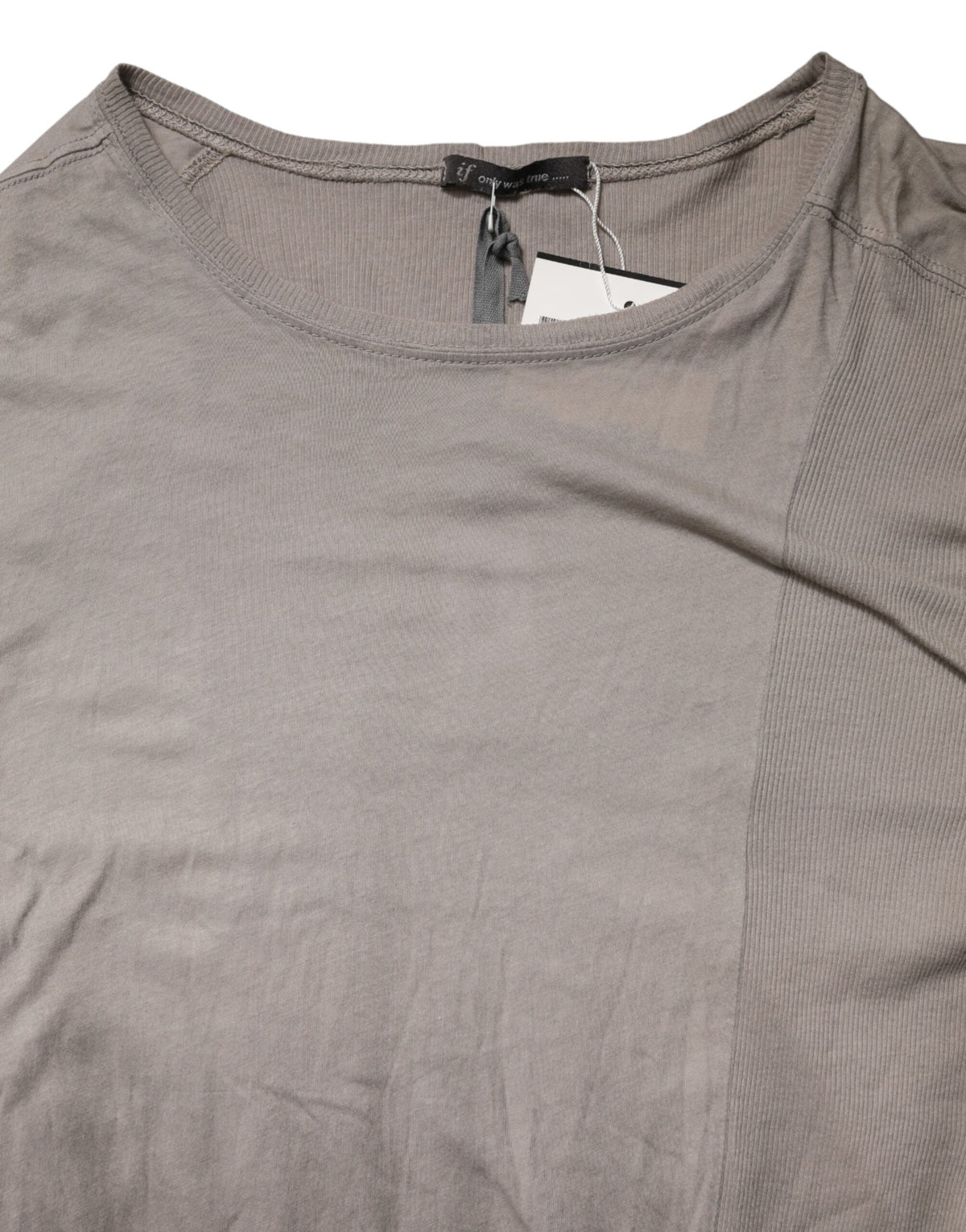 Laneus Gray Two Tone Cotton Round Neck Short Sleeves Men's T-shirt (Pre-Owned)