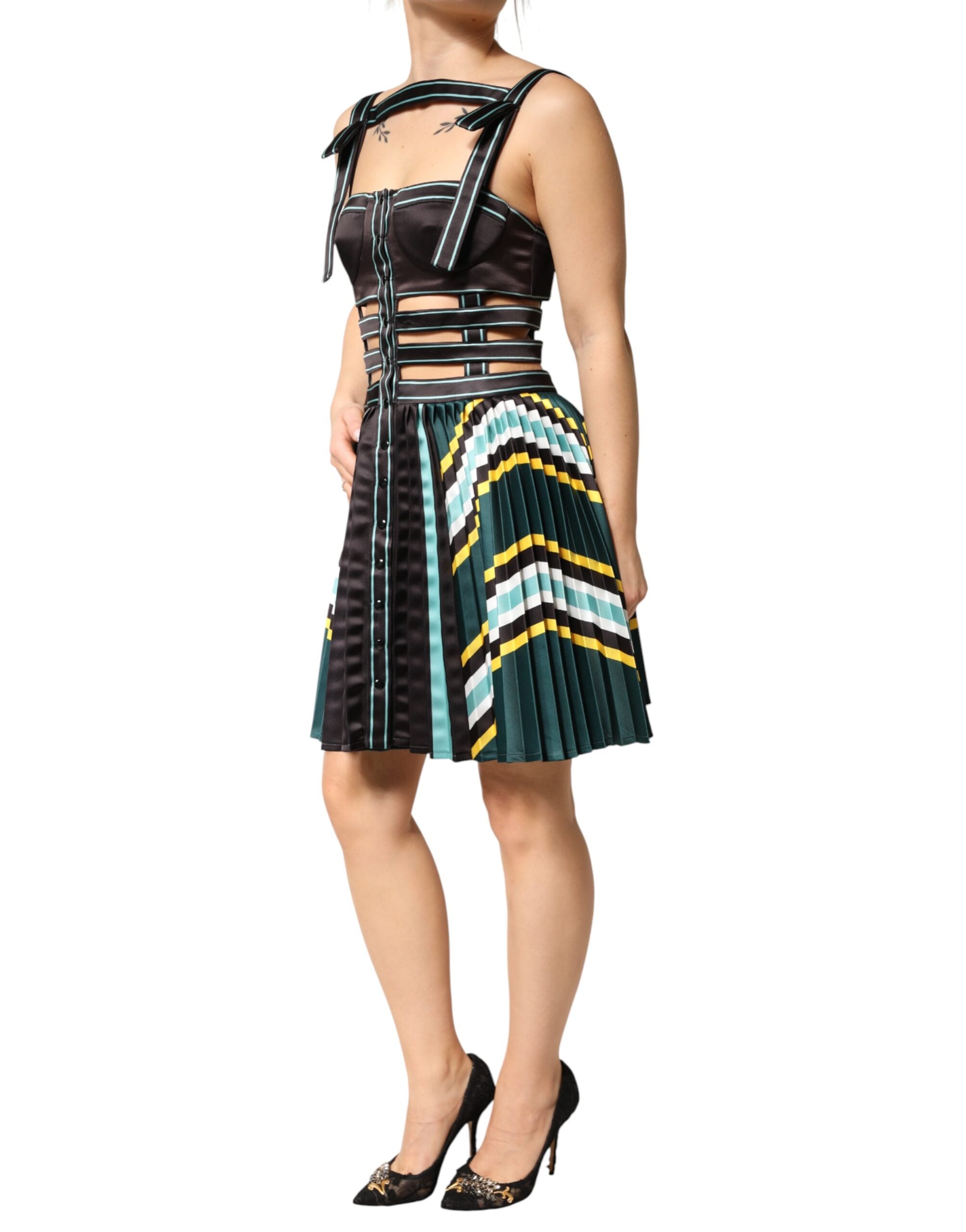 Philosophy di Lorenzo Serafini Multicolor Sleeveless A-line Women's Dress (Pre-Owned)