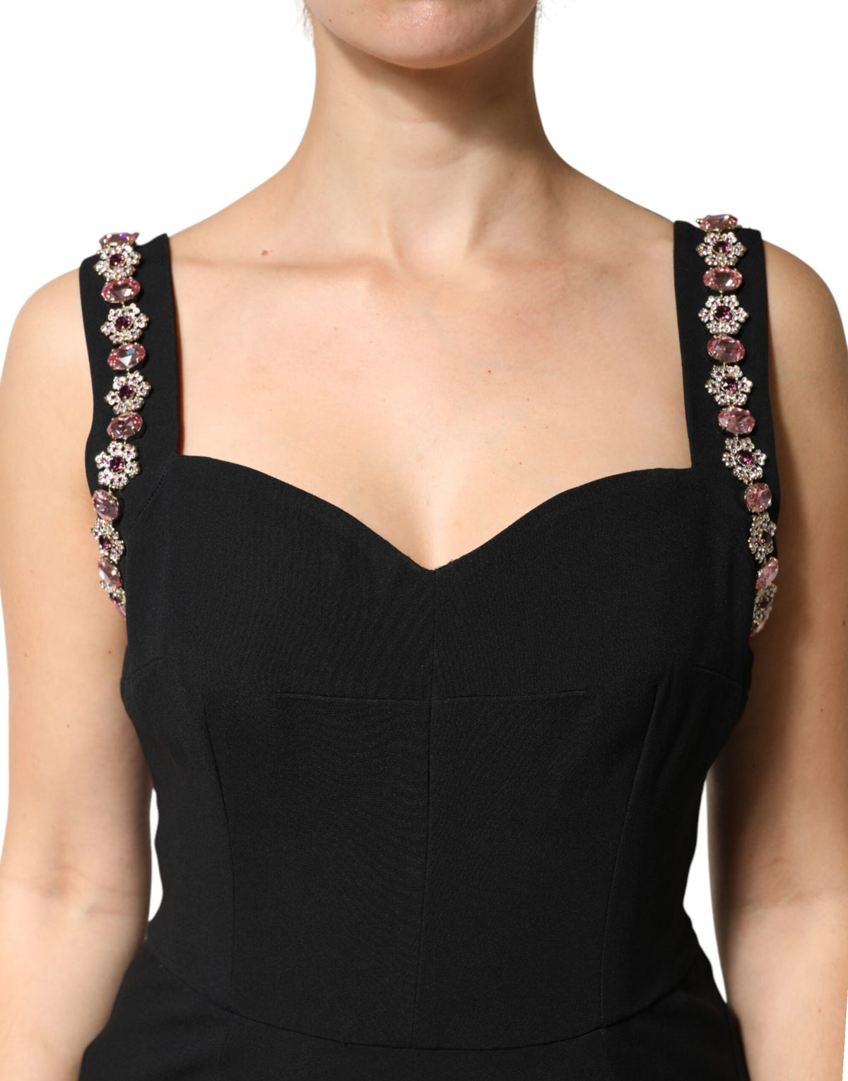 Dolce & Gabbana Black Embellished Bodycon Long Gown Women's Dress