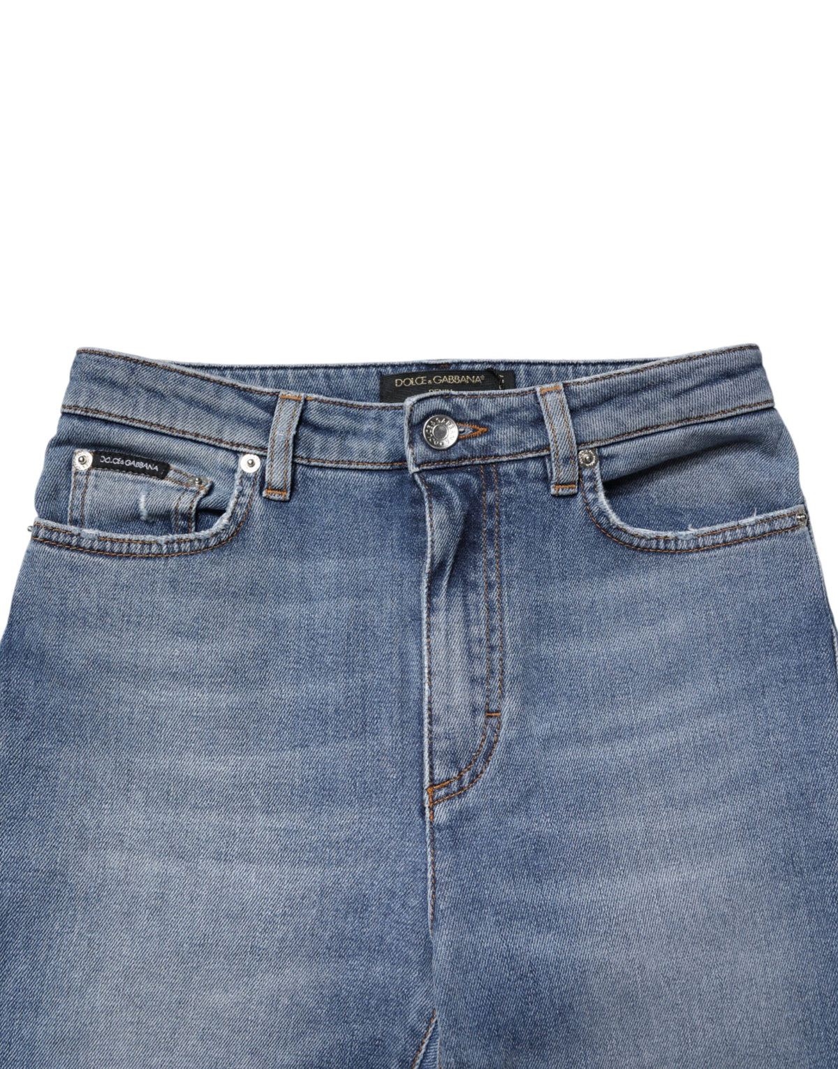 Dolce & Gabbana Blue Washed Cotton Skinny Denim Trouser Women's Jeans