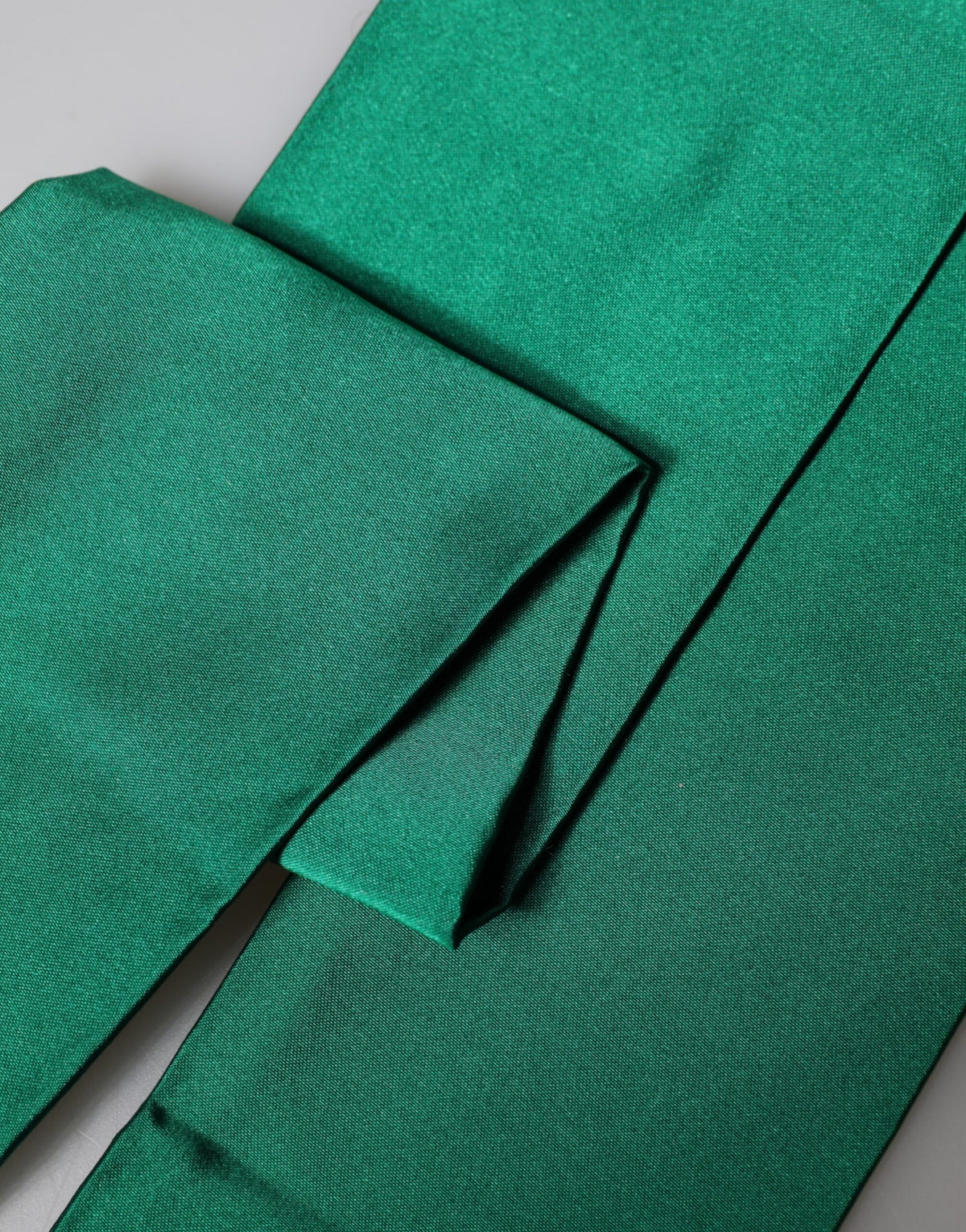 Dolce & Gabbana Green Silk Fringes Neck Wrap Foulard Men's Scarf