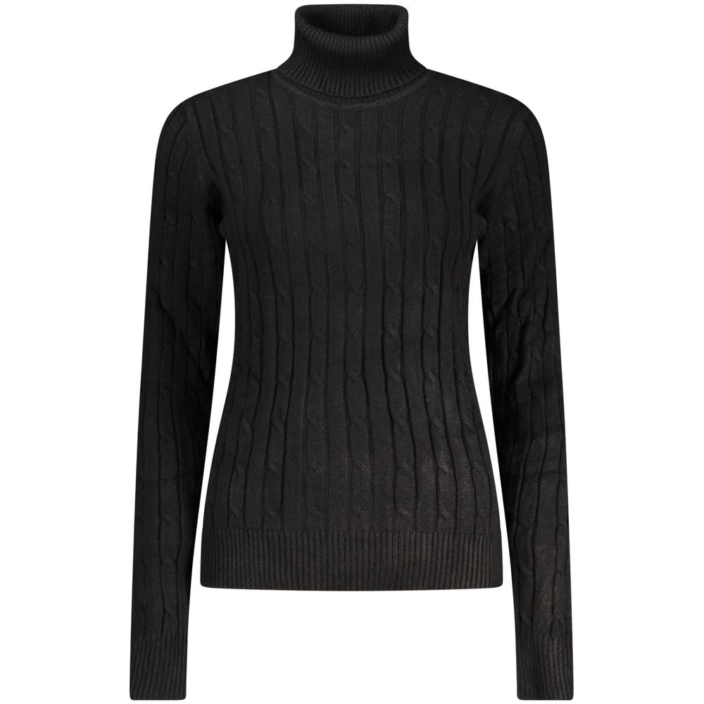 Norway 1963 Black Viscose Women's Turtleneck Women's Sweater