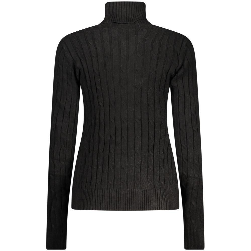 Norway 1963 Black Viscose Women's Turtleneck Women's Sweater