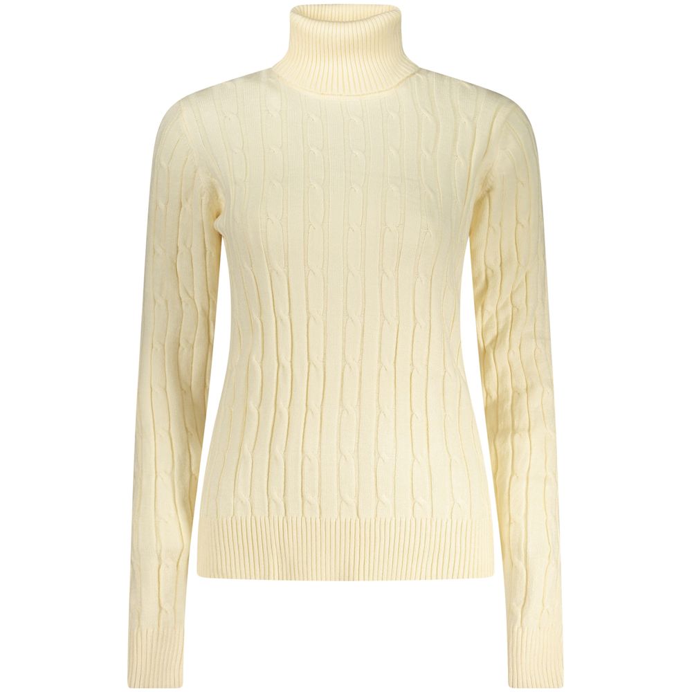 Norway 1963 White Viscose Women's Turtleneck Women's Sweater