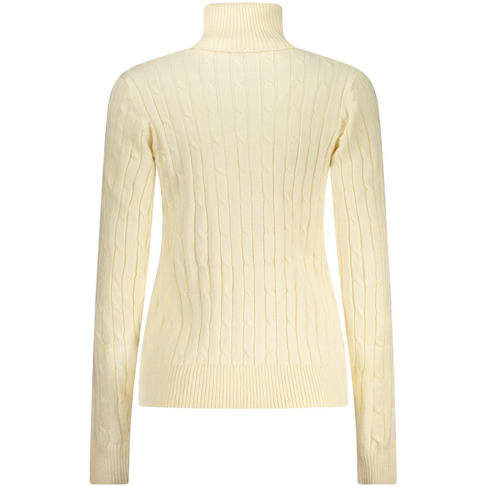 Norway 1963 White Viscose Women's Turtleneck Women's Sweater