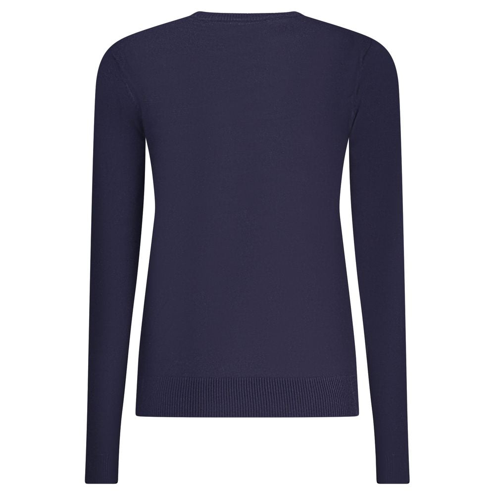 Norway 1963 Blu Viscose Donna Women's Maglia