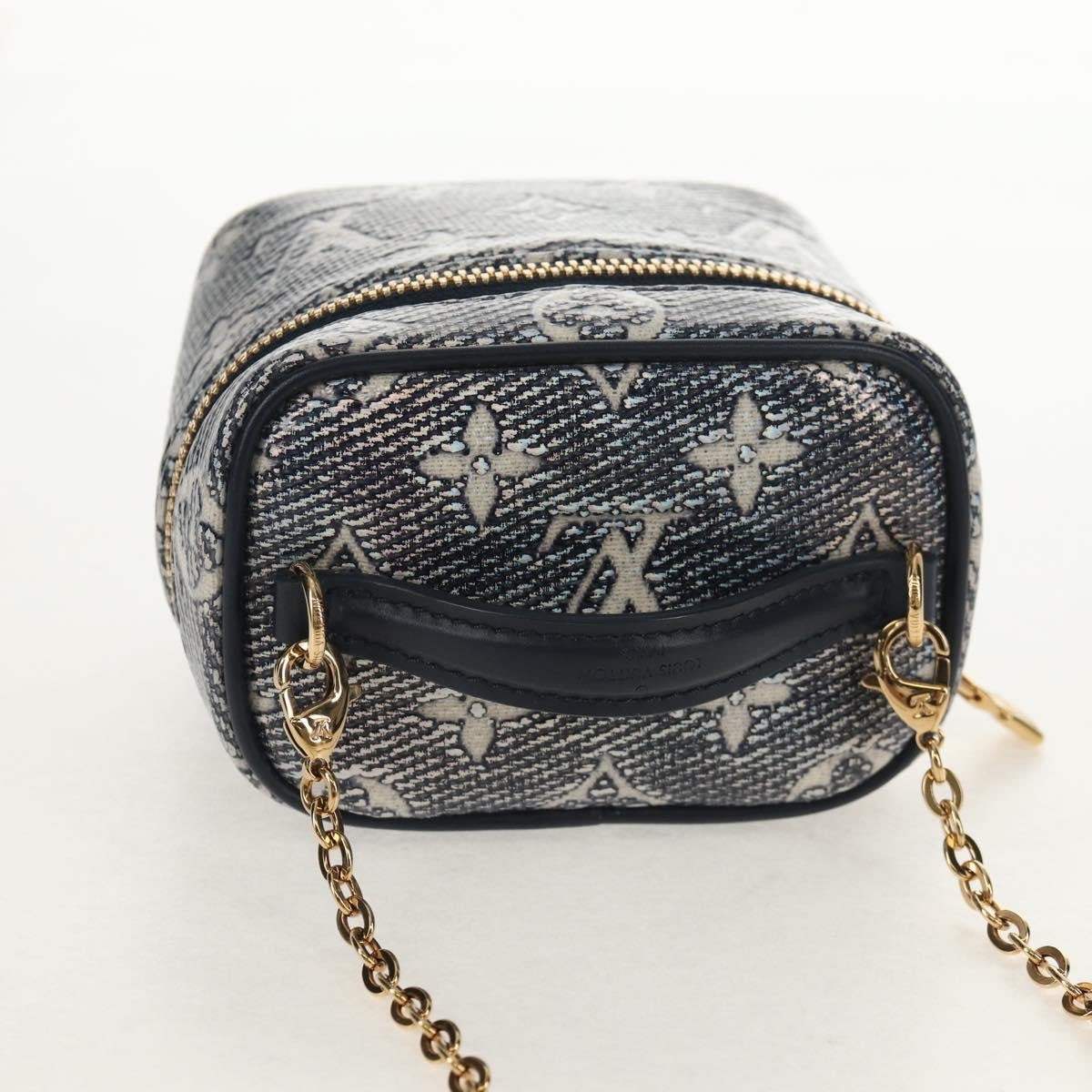 Louis Vuitton Vanity Case Monoglam Jacquard Canvas Navy Canvas Clutche & Pouche Bag (Pre-Owned)