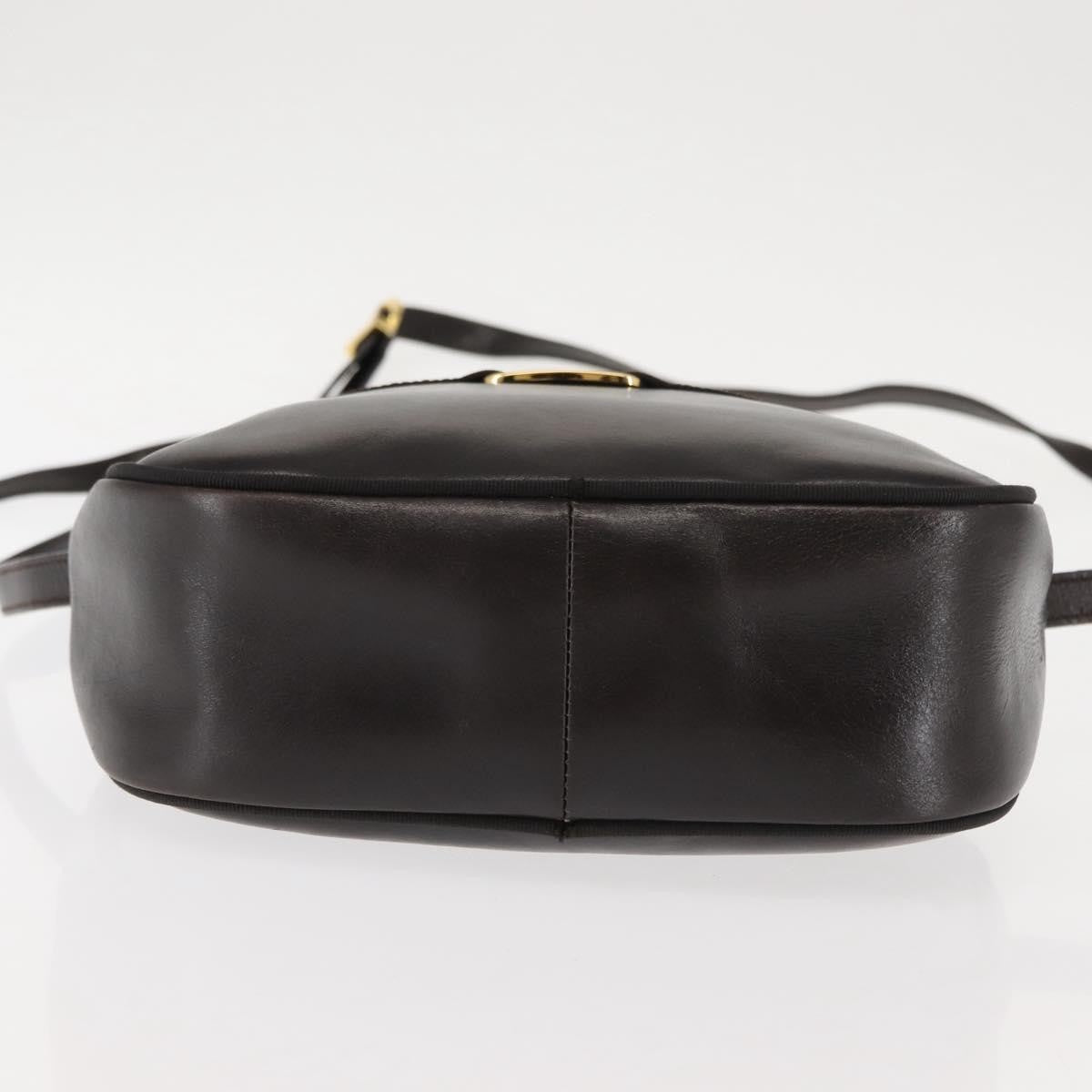 Salvatore Ferragamo Vara Bow Camera Leather Brown Leather Shoulder Bag Bag (Pre-Owned)