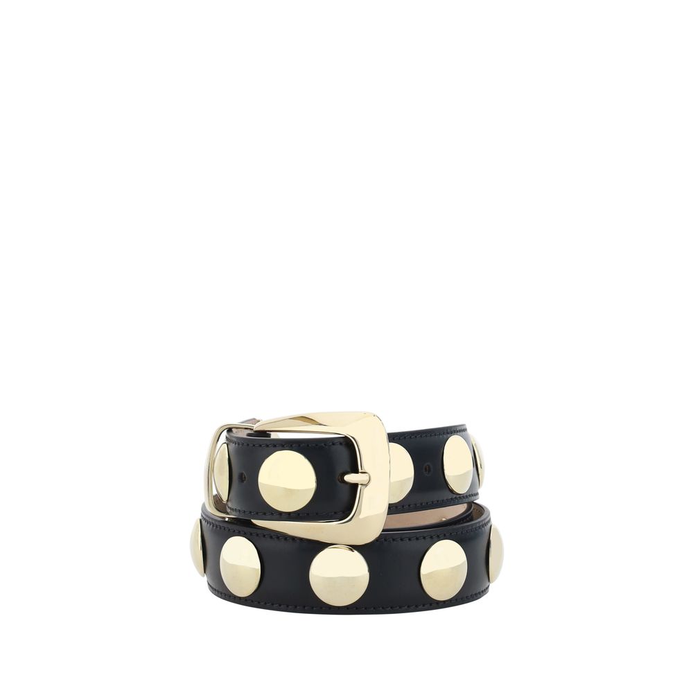 Khaite Black Calf Leather Bos Taurus Regular Women's Belt