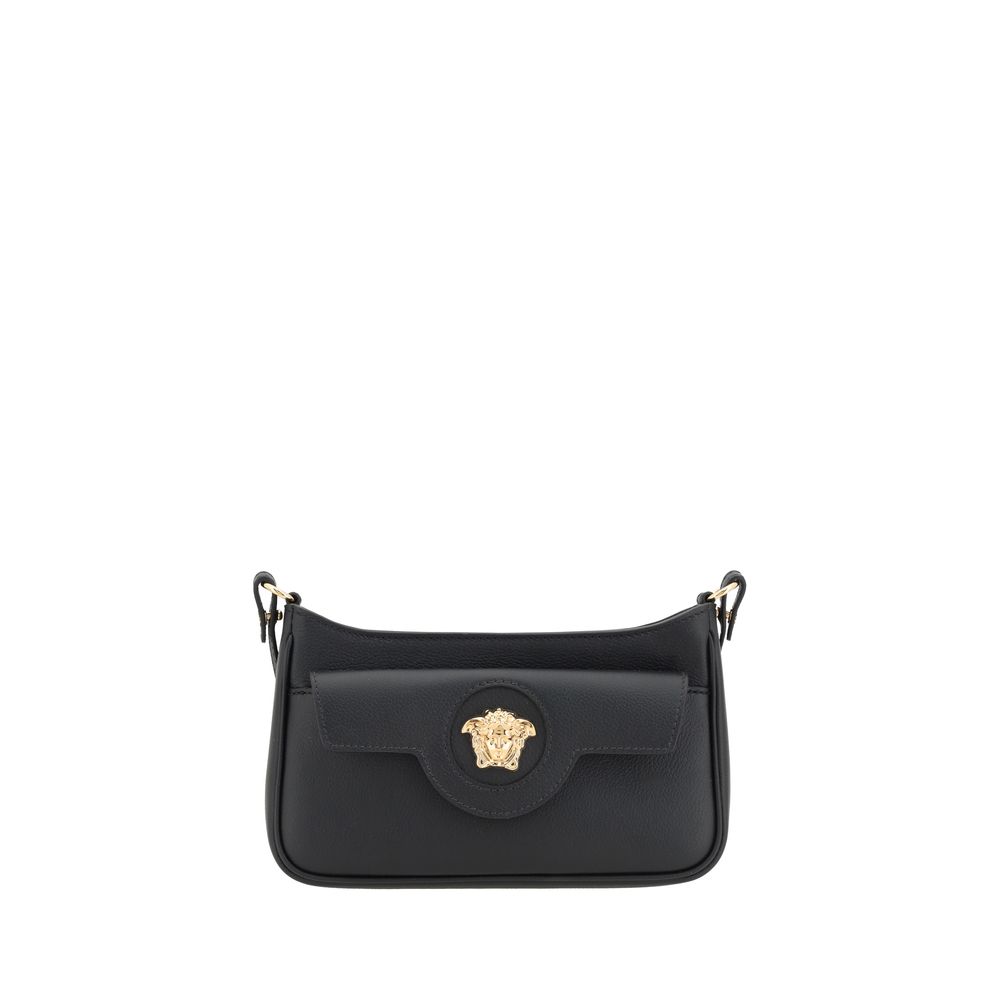 Versace Black Calf Leather Bos Taurus Shoulder Women's Bag