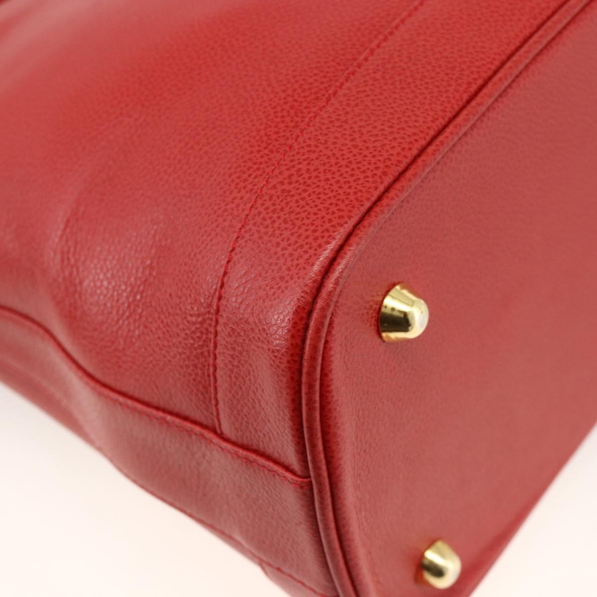 Burberry Vintage Leather Red Leather Handbag (Pre-Owned)