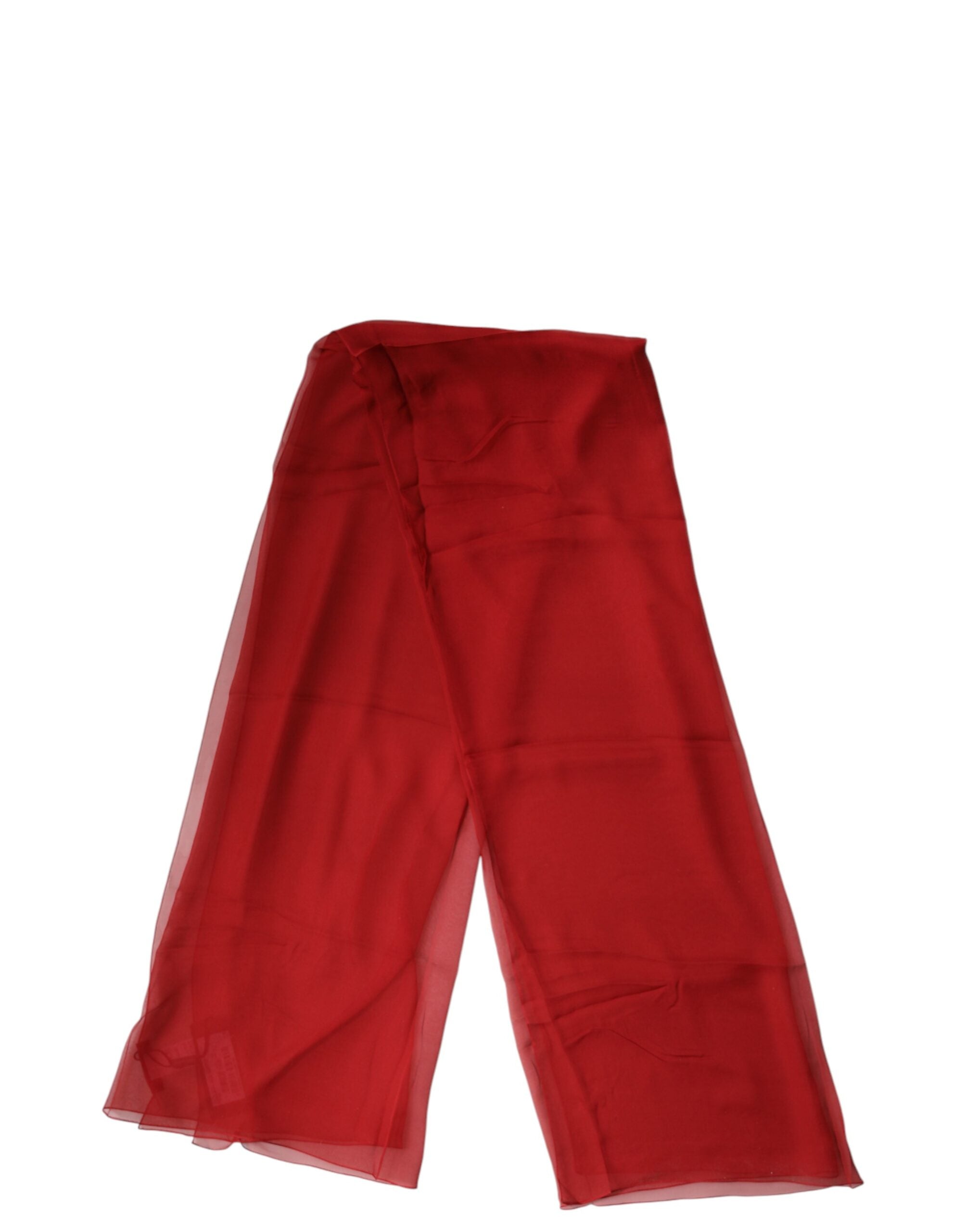 Dolce & Gabbana Red Stole Silk Neck Wrap Shawl Men Men's Scarf