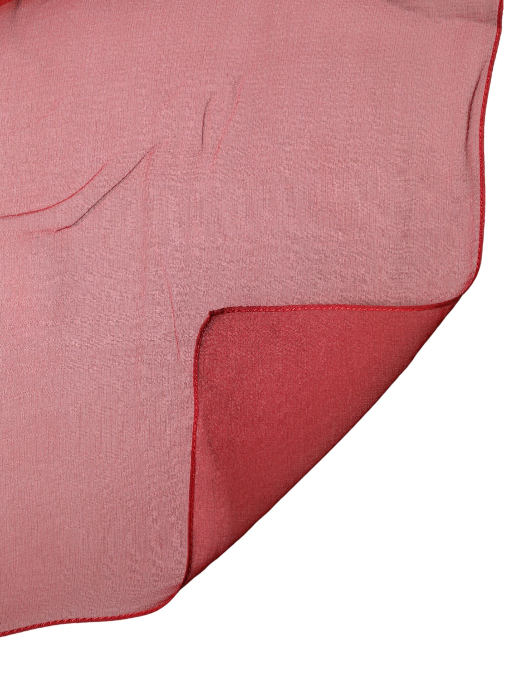 Dolce & Gabbana Red Stole Silk Neck Wrap Shawl Men Men's Scarf