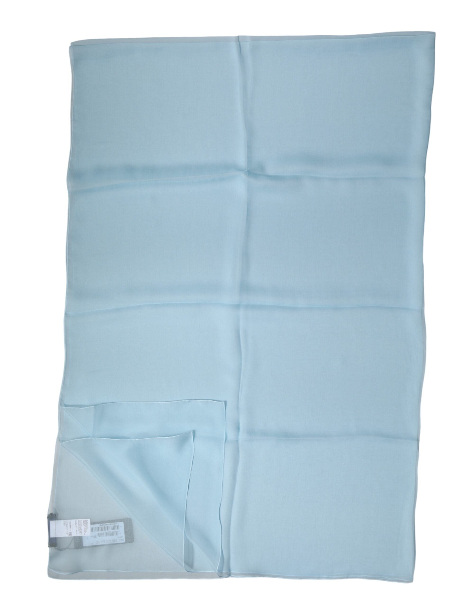 Dolce & Gabbana Light Blue Stole Silk Neck Wrap Shawl Men's Scarf