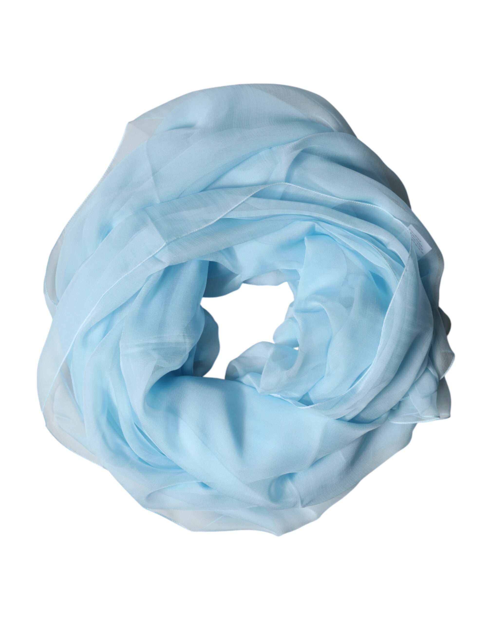 Dolce & Gabbana Light Blue Stole Silk Neck Wrap Shawl Men's Scarf